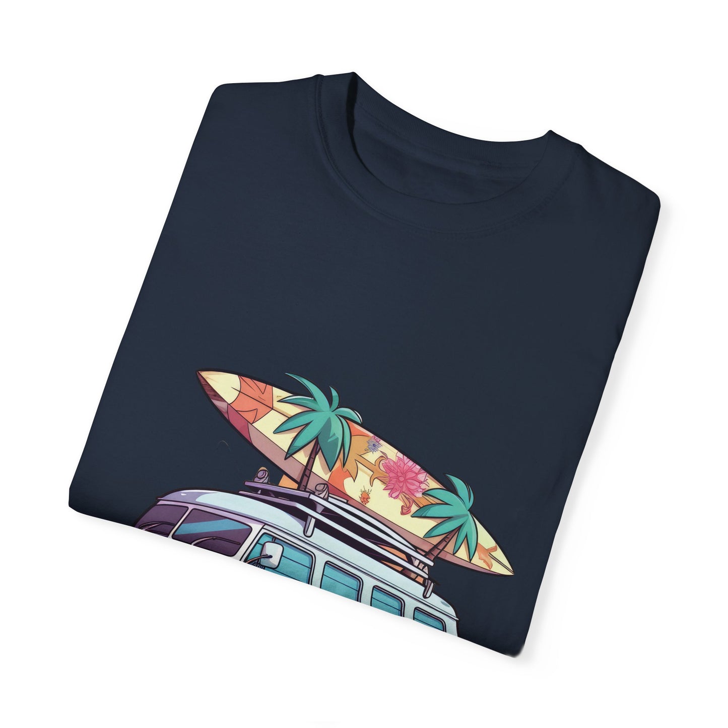 Retro Surf Van: Unisex Garment-Dyed T-shirt