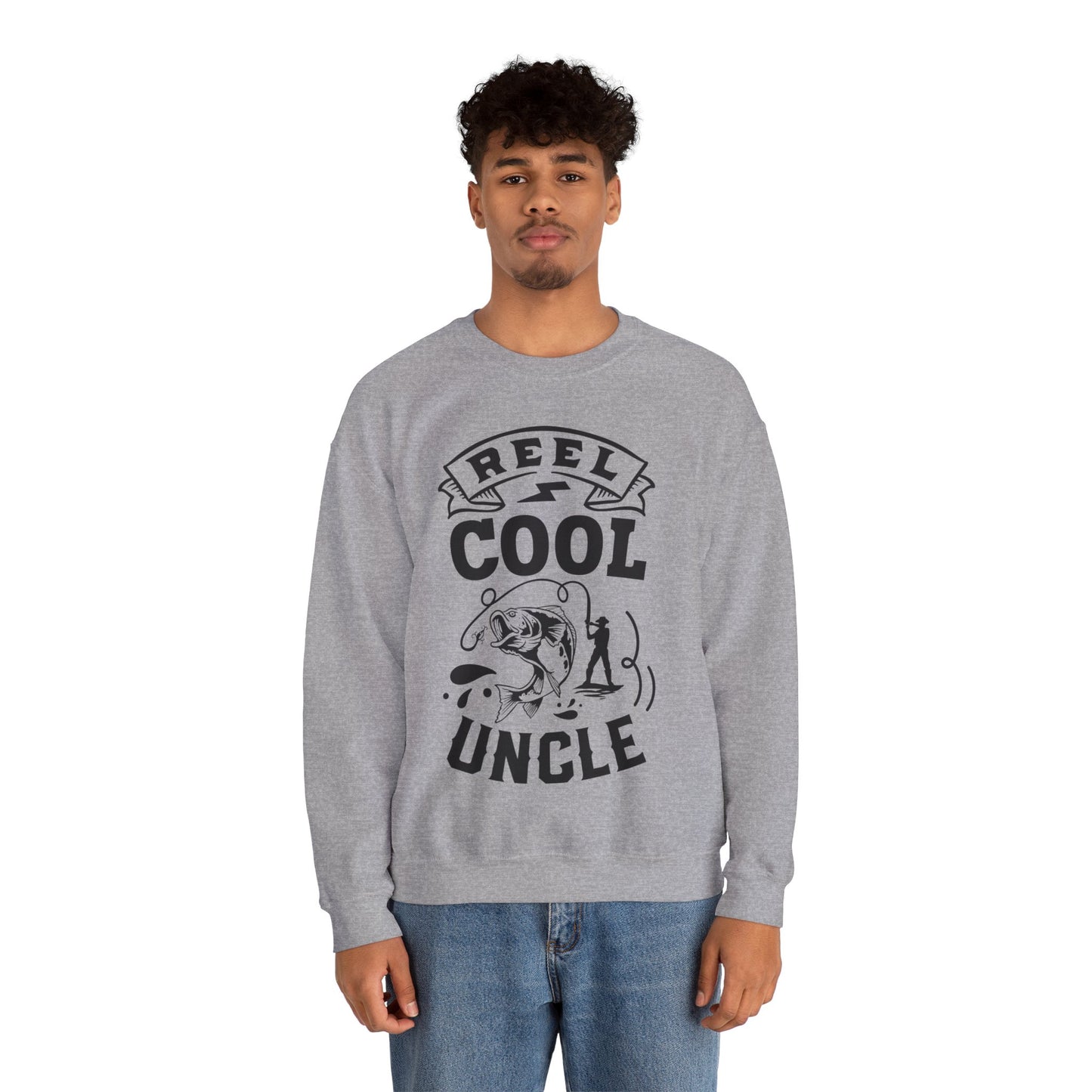 Reel cool uncle - Unisex Heavy Blend™ Crewneck Sweatshirt