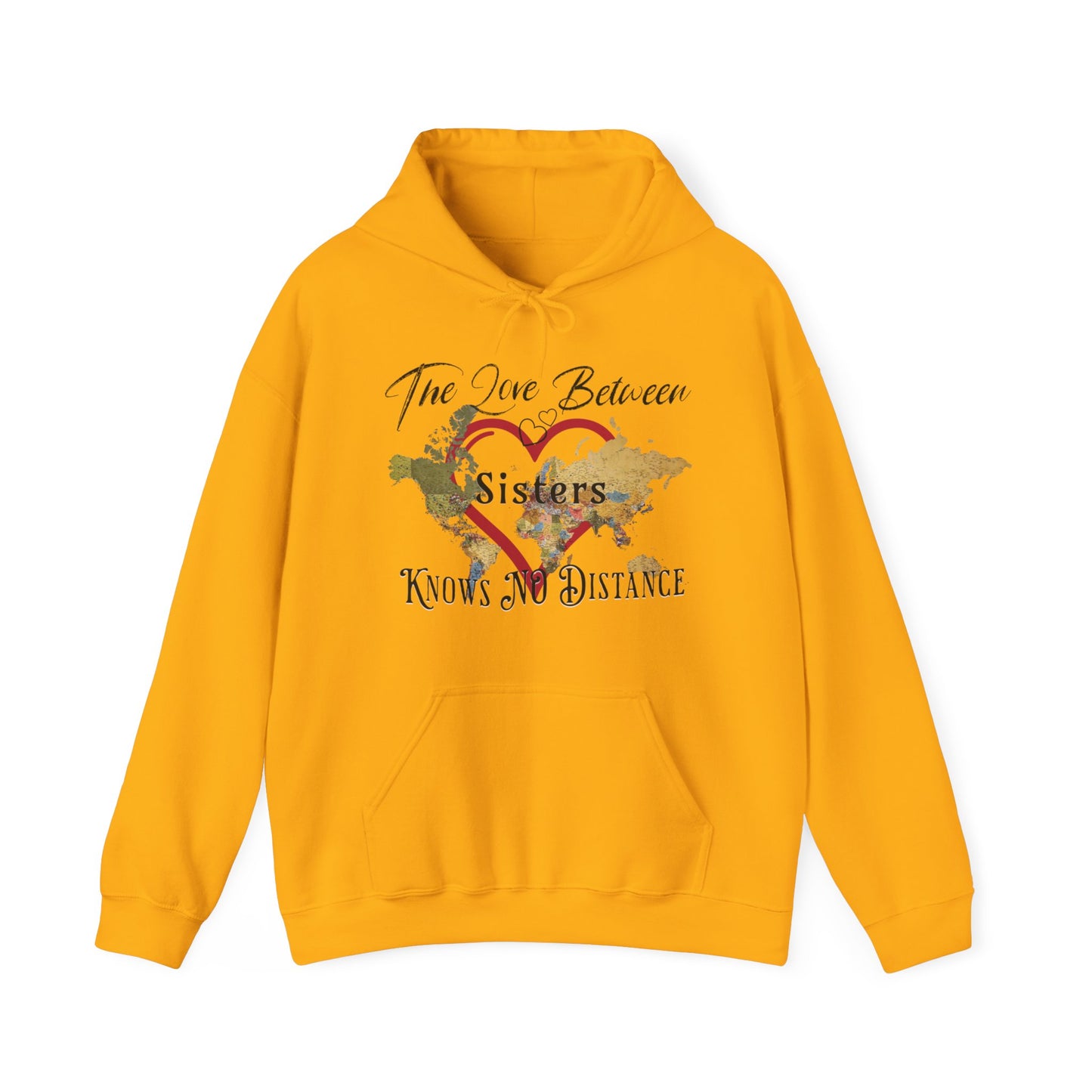 The love between sisters knows no distance - Unisex Heavy Blend™ Hooded Sweatshirt