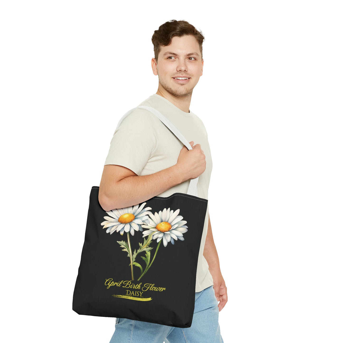 April Birth Flower: Daisy - Tote Bag (AOP)