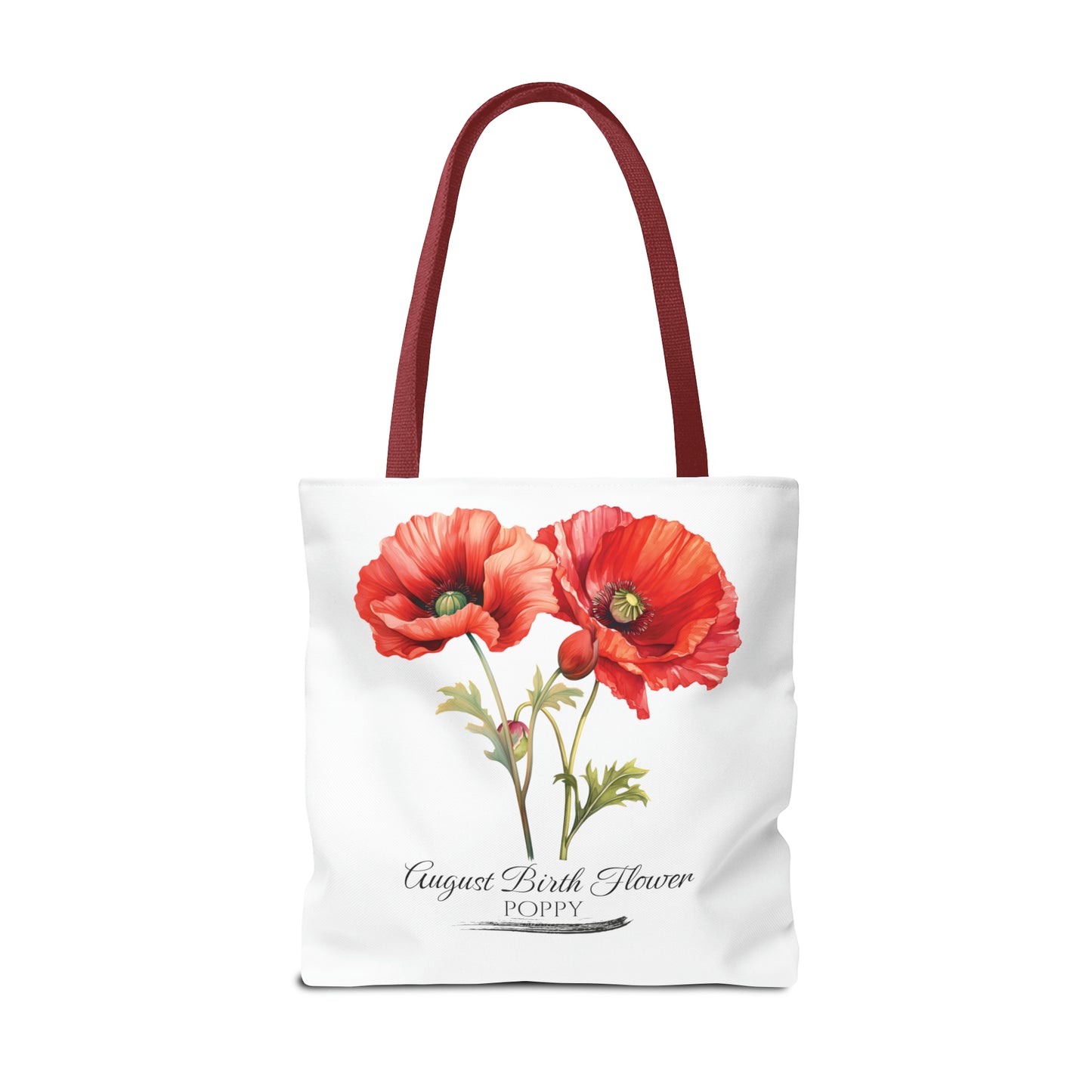 August Birth Flower: Poppy - Tote Bag (AOP)