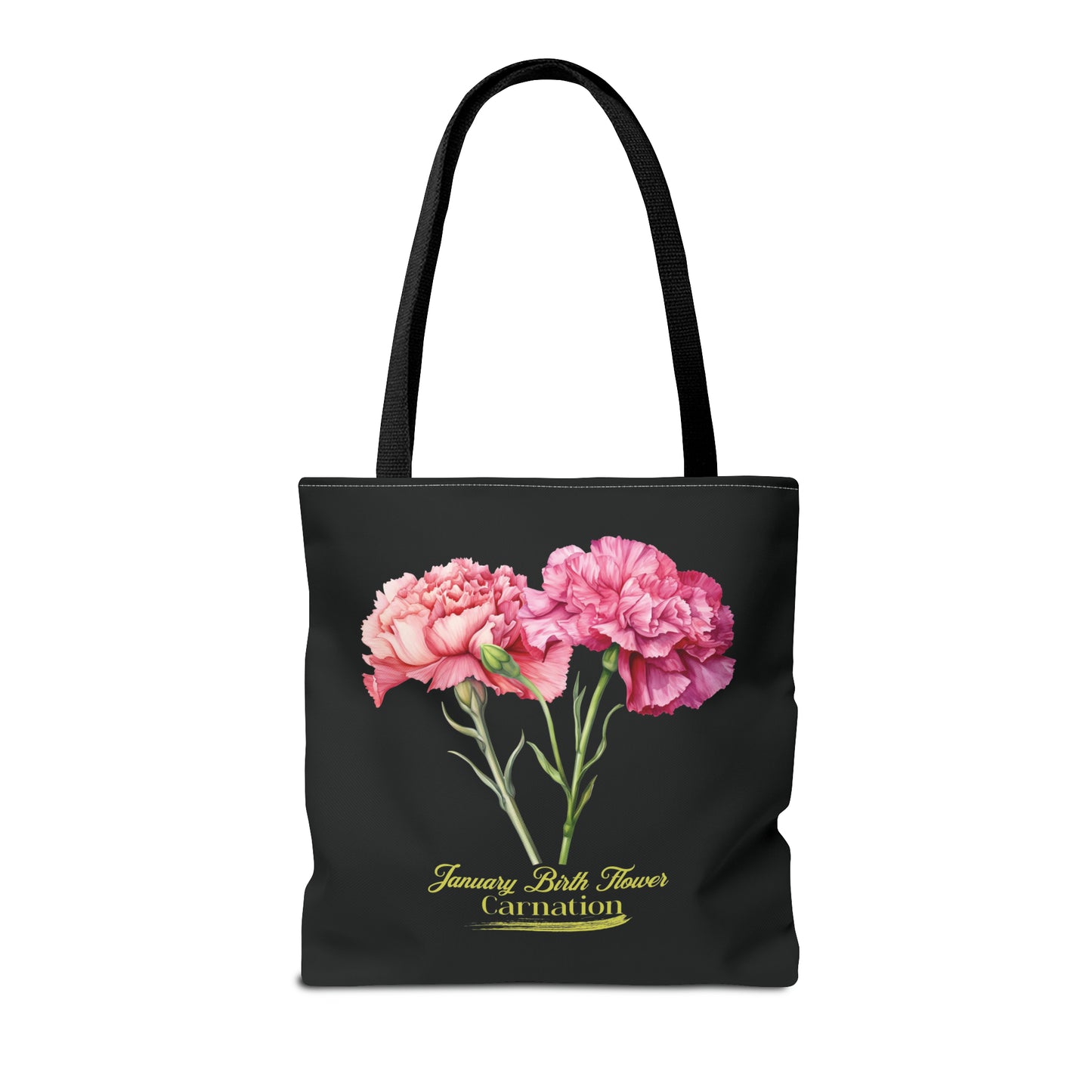 January Birth Flower: Carnation - Tote Bag (AOP)