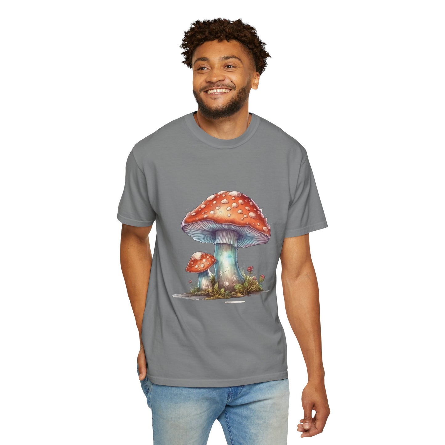 Fantasy Mushroom-27: Unisex Garment-Dyed T-shirt