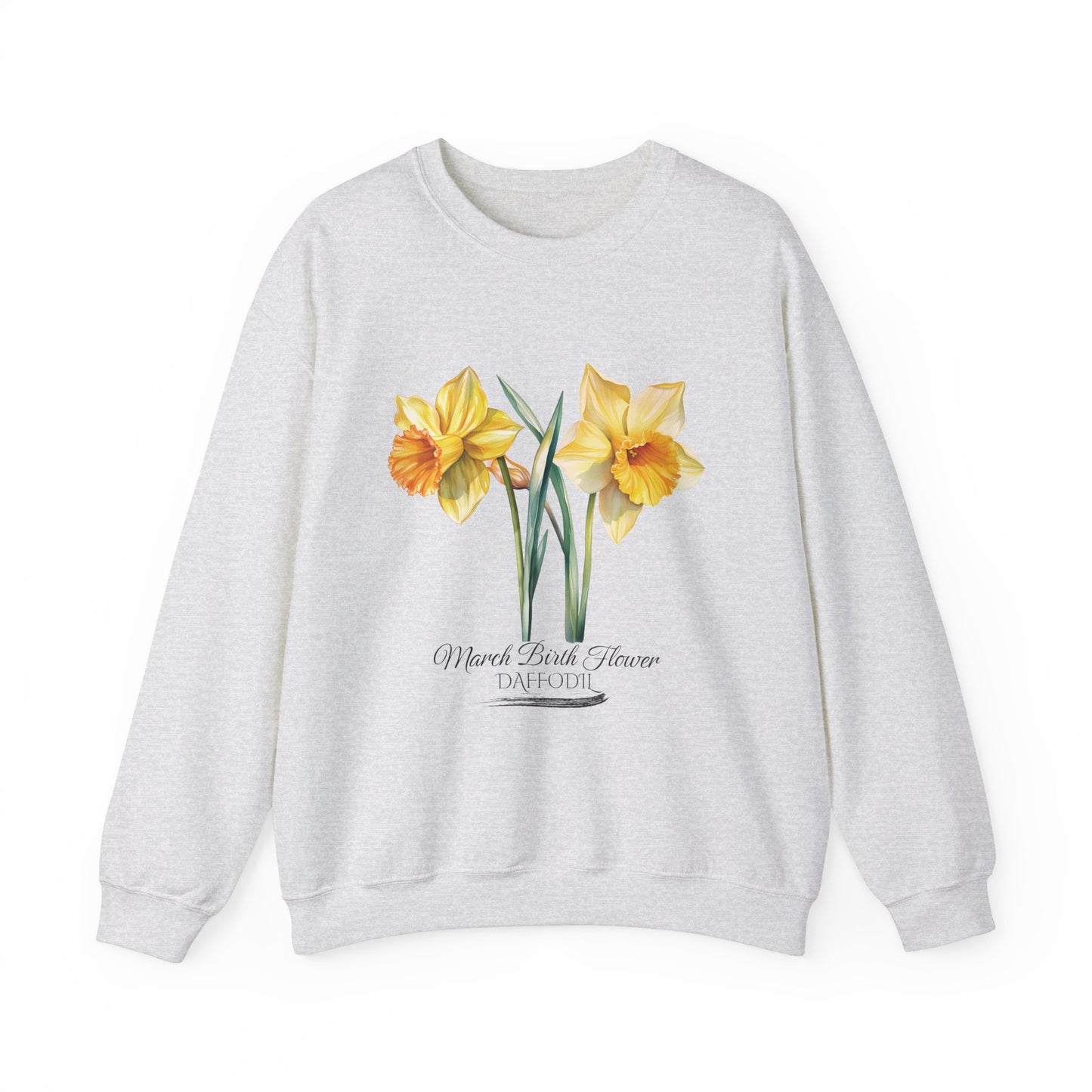 March Birth Flower (Daffodil) - Unisex Heavy Blend™ Crewneck Sweatshirt