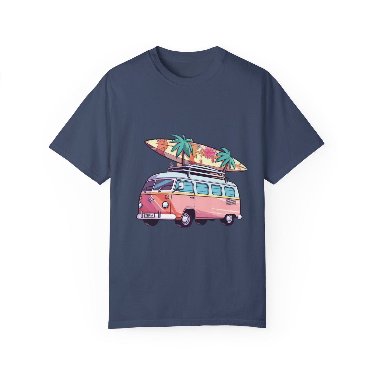 Retro Surf Van: Unisex Garment-Dyed T-shirt