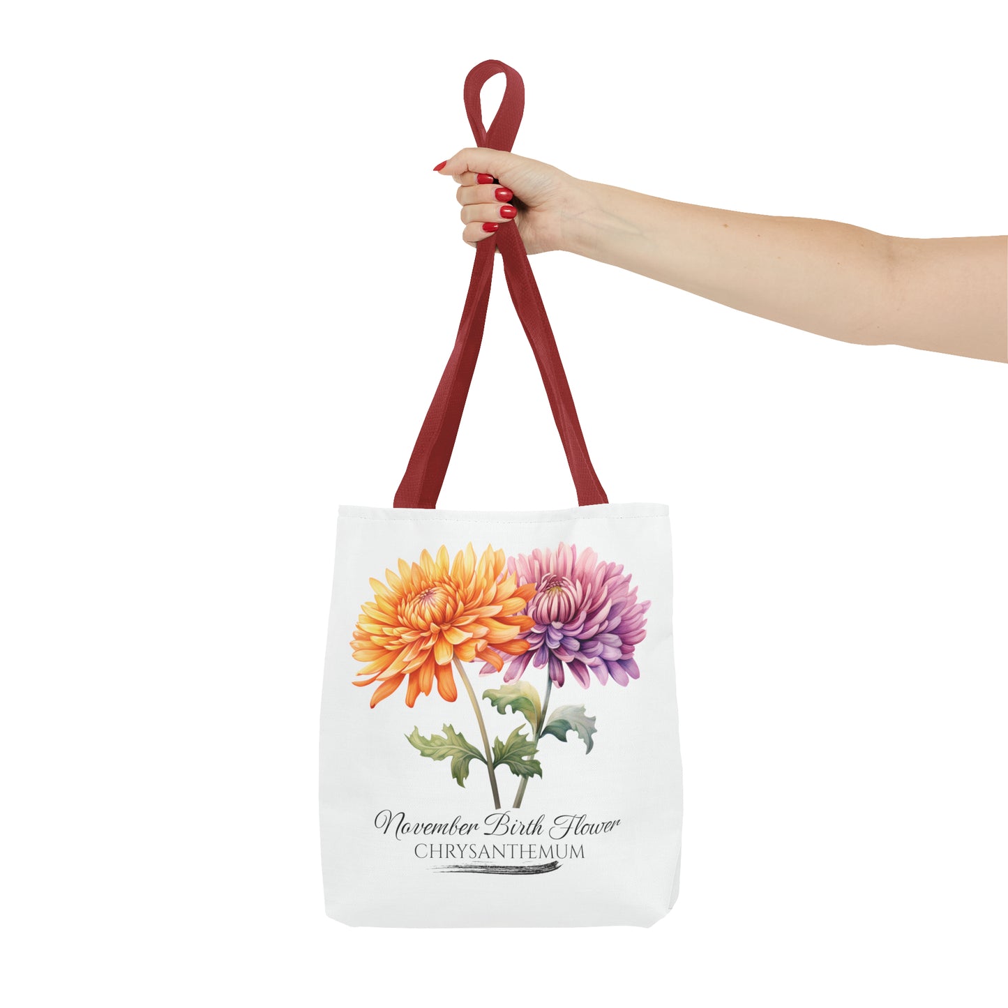 November Birth Flower: Chrysanthemum - Tote Bag (AOP)