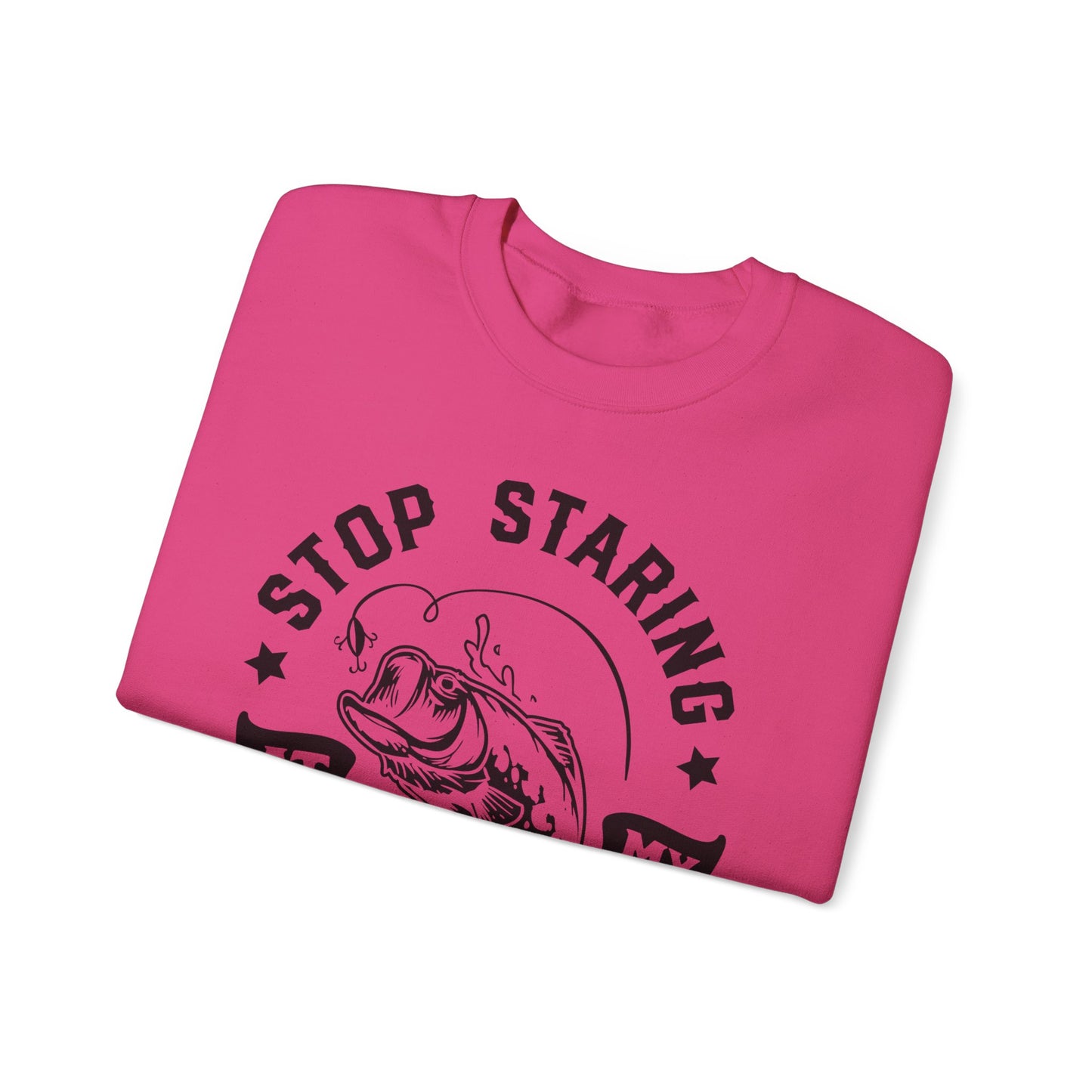 Stop staring at my Bass - Unisex Heavy Blend™ Crewneck Sweatshirt