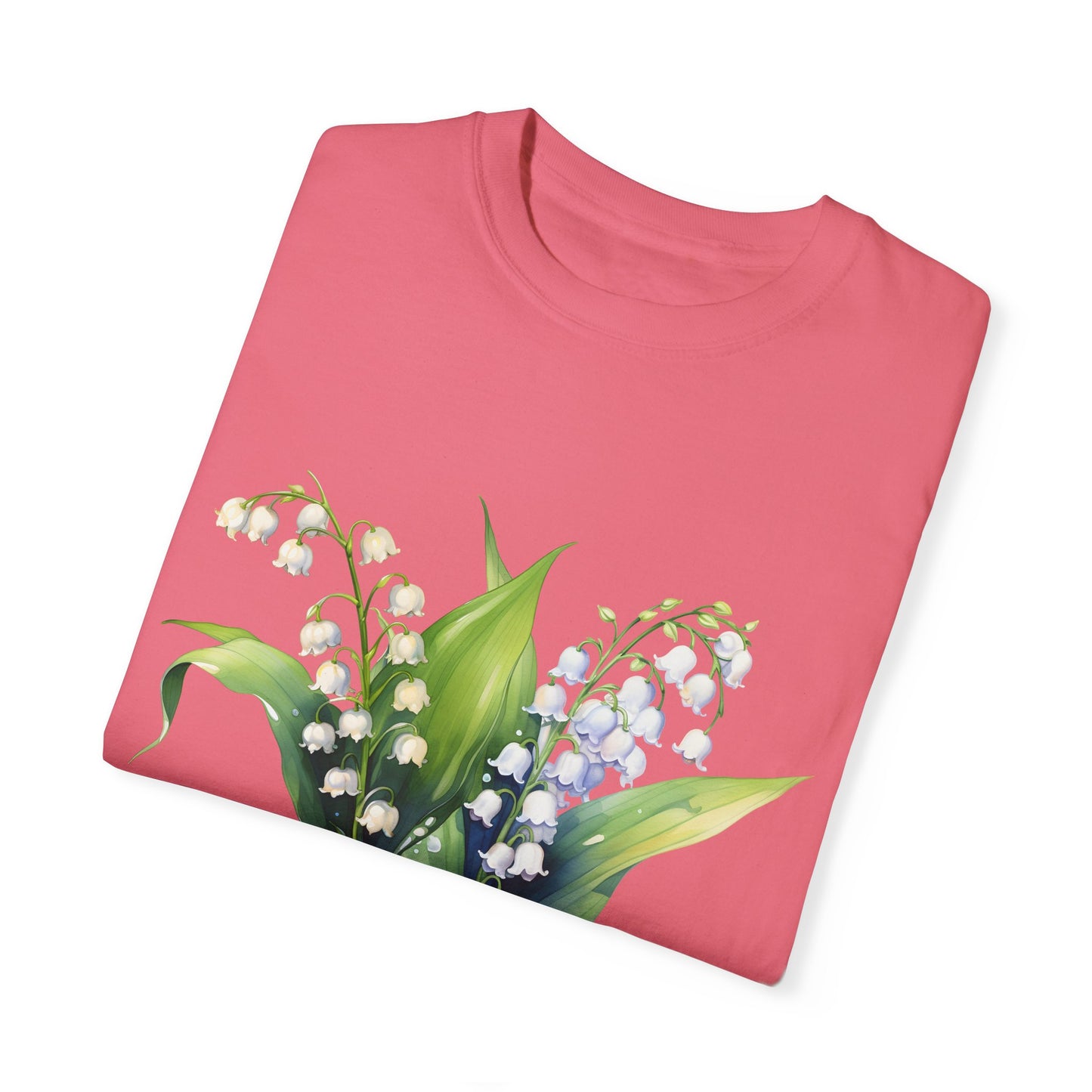 May Birth Flower "Lily of the Valley" - Unisex Garment-Dyed T-shirt