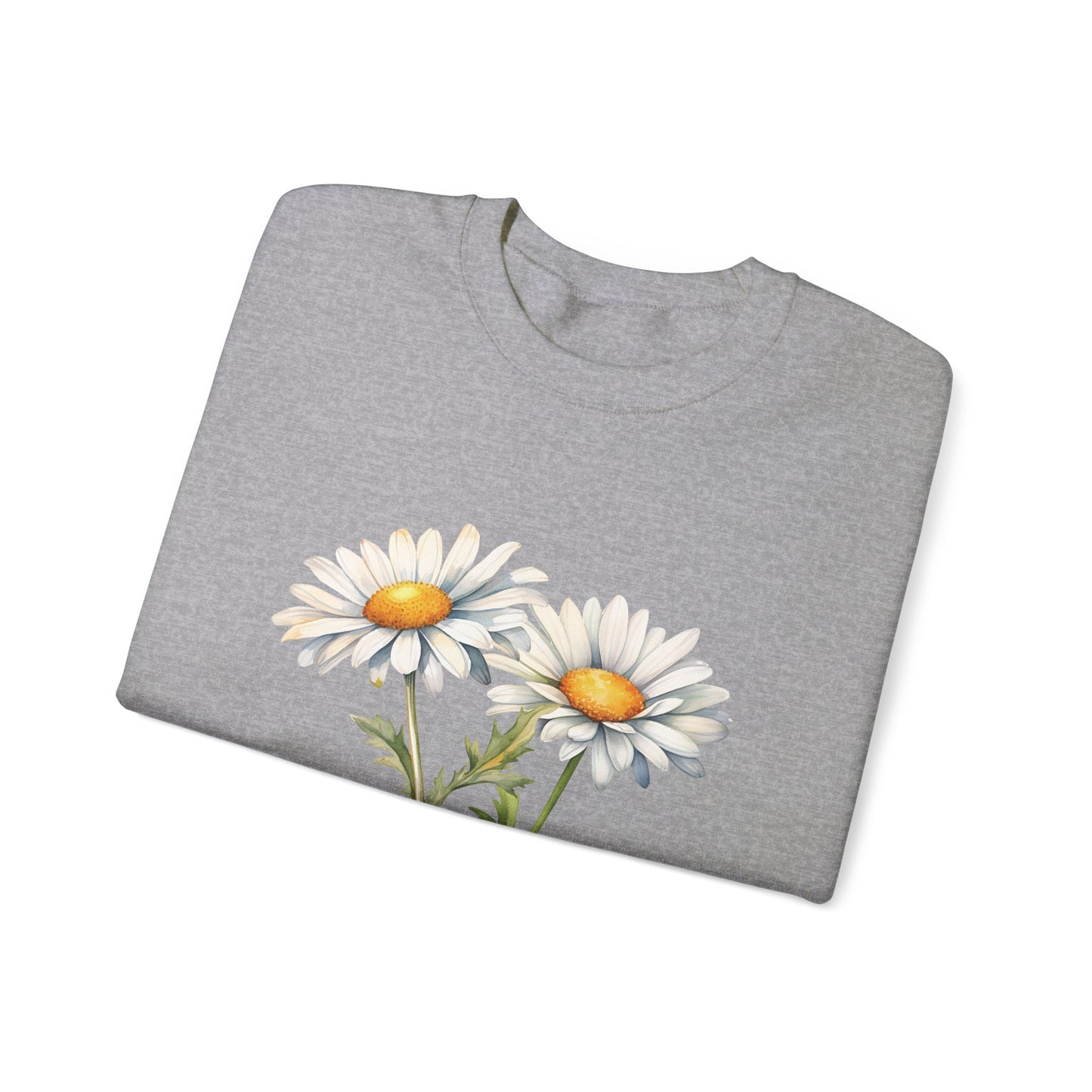 April Birth Flower (Daisy) - Unisex Heavy Blend™ Crewneck Sweatshirt