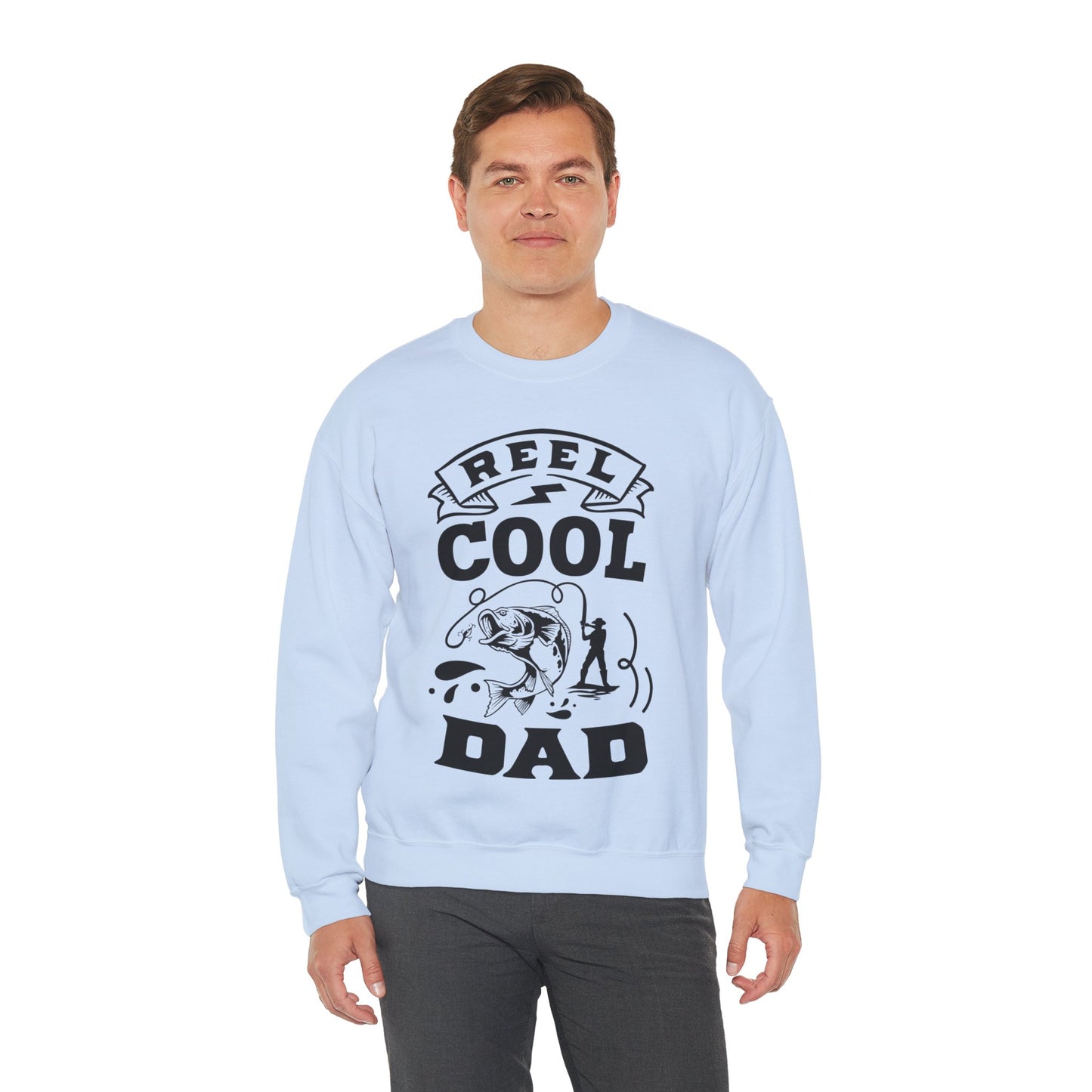 Reel cool dad - Unisex Heavy Blend™ Crewneck Sweatshirt