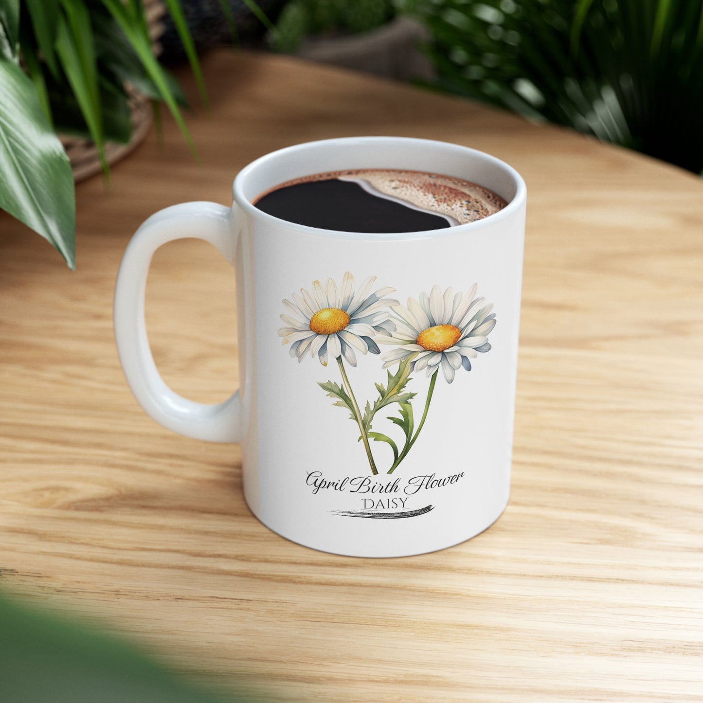 April Birth Flower (Daisy): Ceramic Mug 11oz