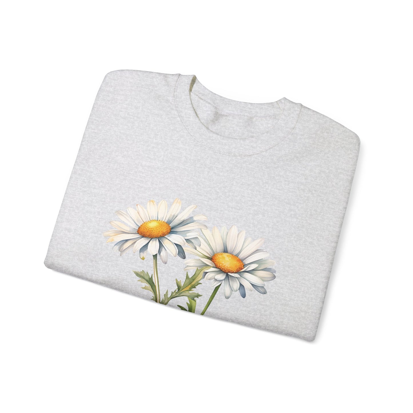 April Birth Flower (Daisy) - Unisex Heavy Blend™ Crewneck Sweatshirt