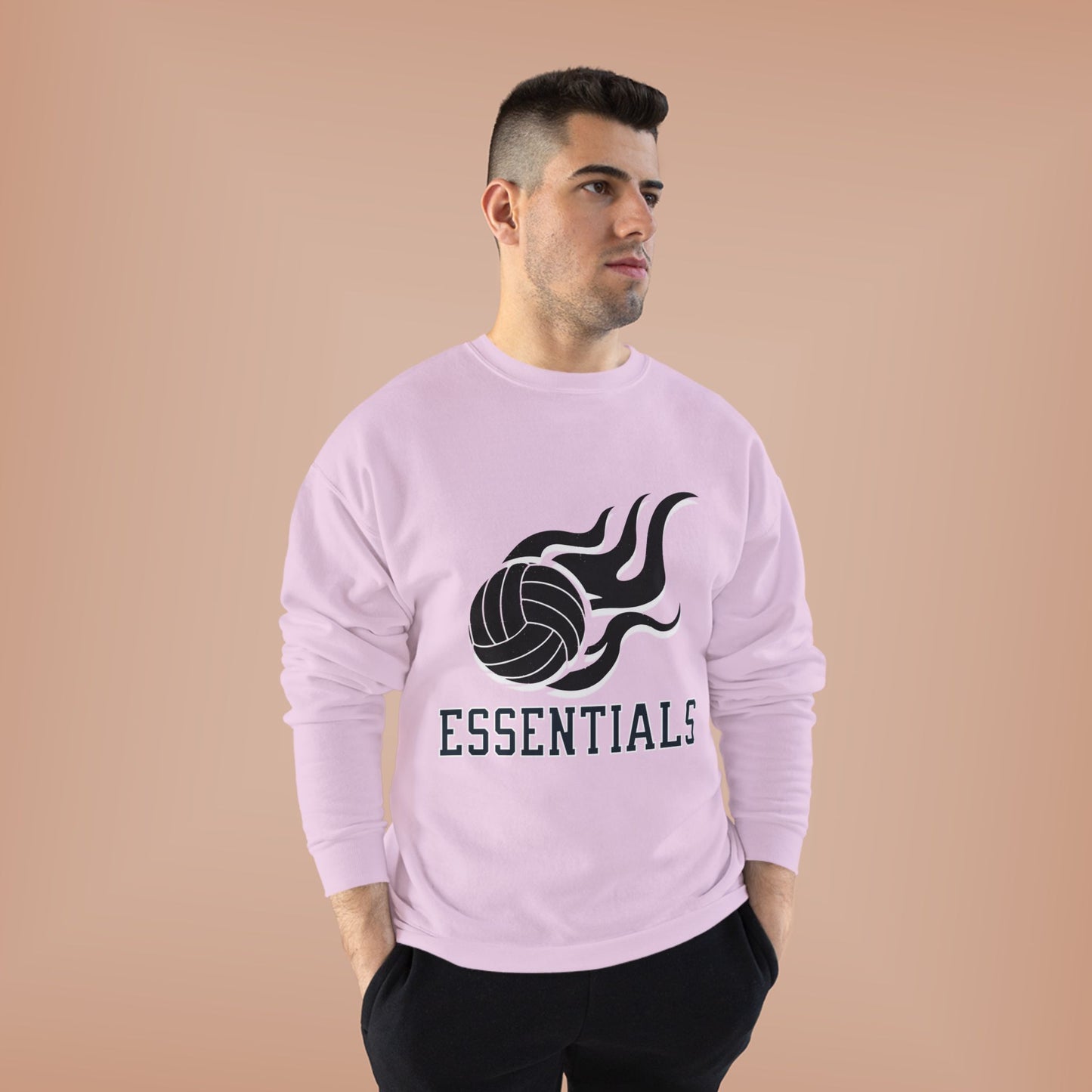 Volleyball Essentials Crewneck Sweatshirt - Unisex Eco-Friendly, Sportswear, Athletic Casual, Team Spirit, Gift for Sports Lovers