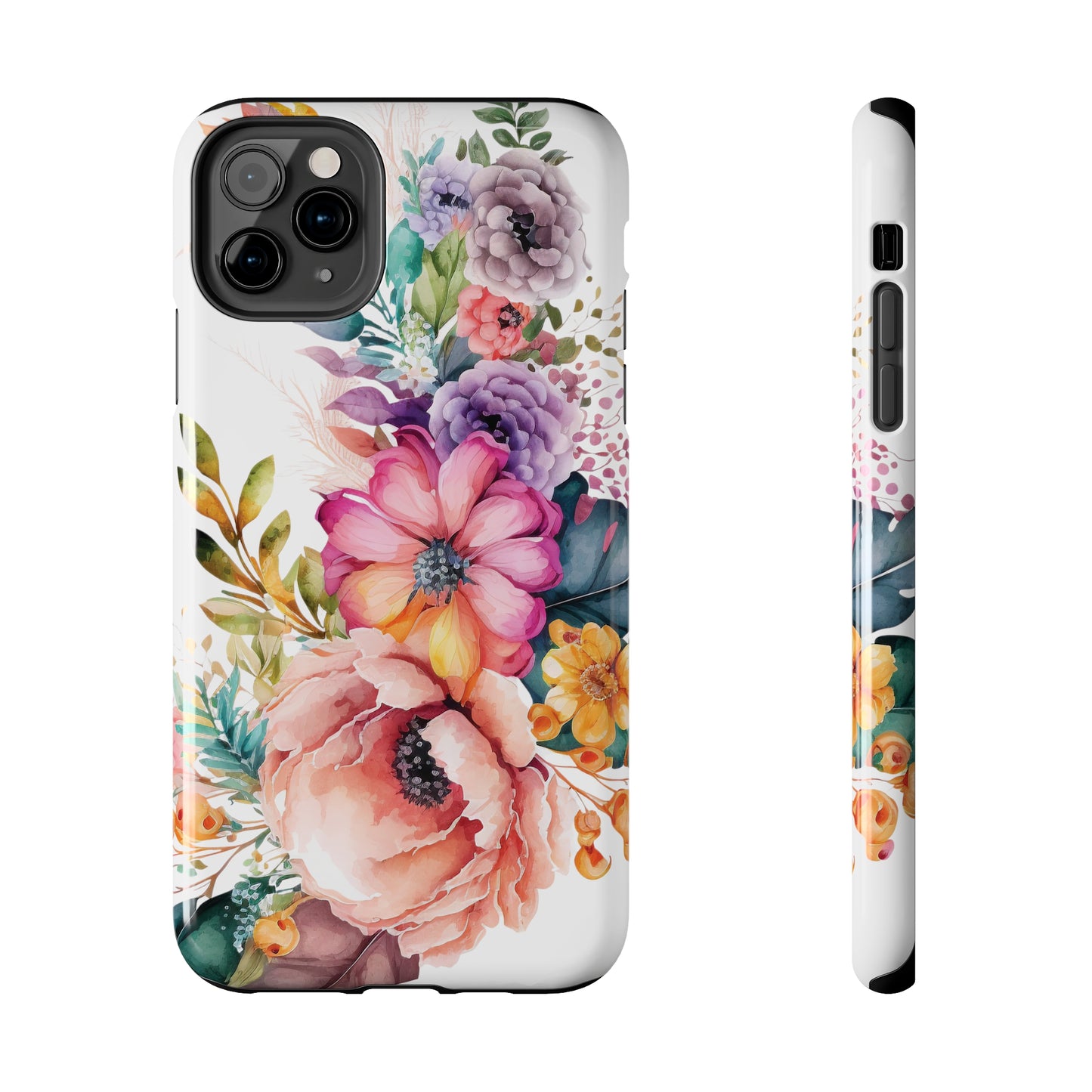 Tough Phone Cases: Watercolor Flowers