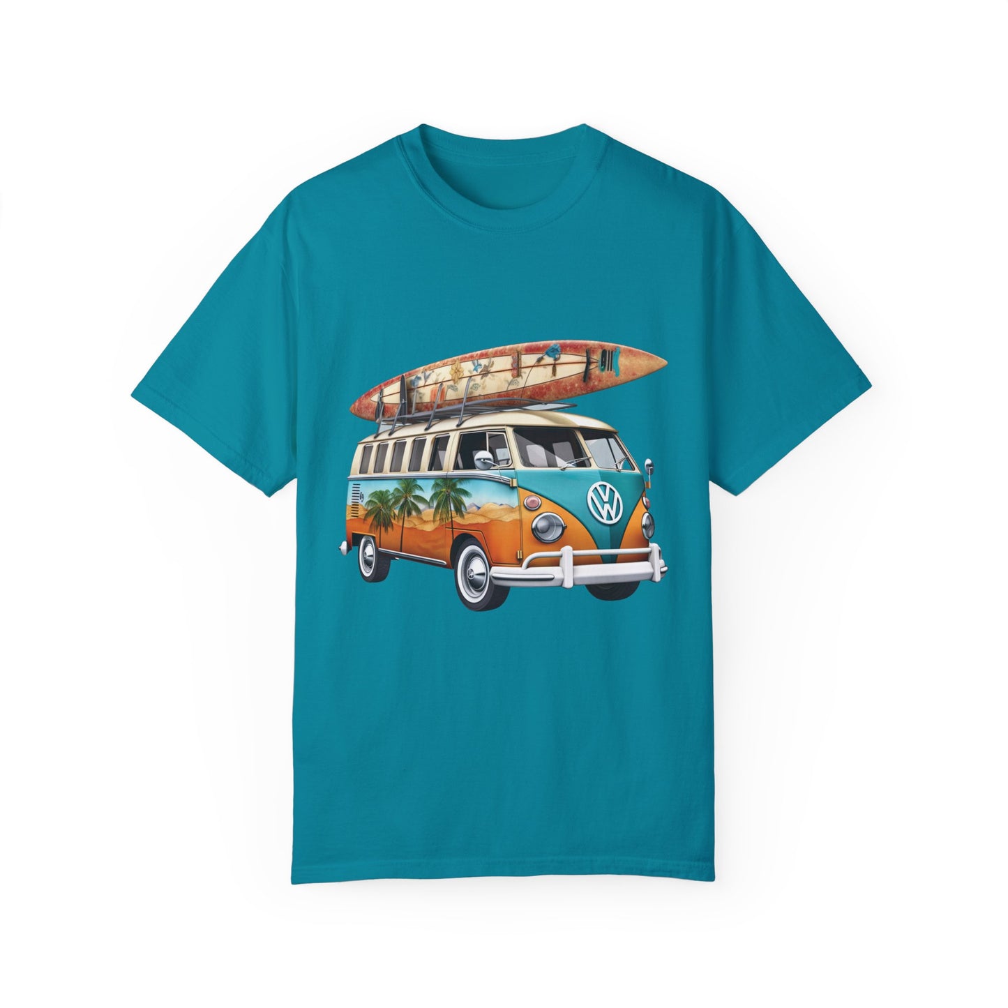 Retro Surf Van: Unisex Garment-Dyed T-shirt