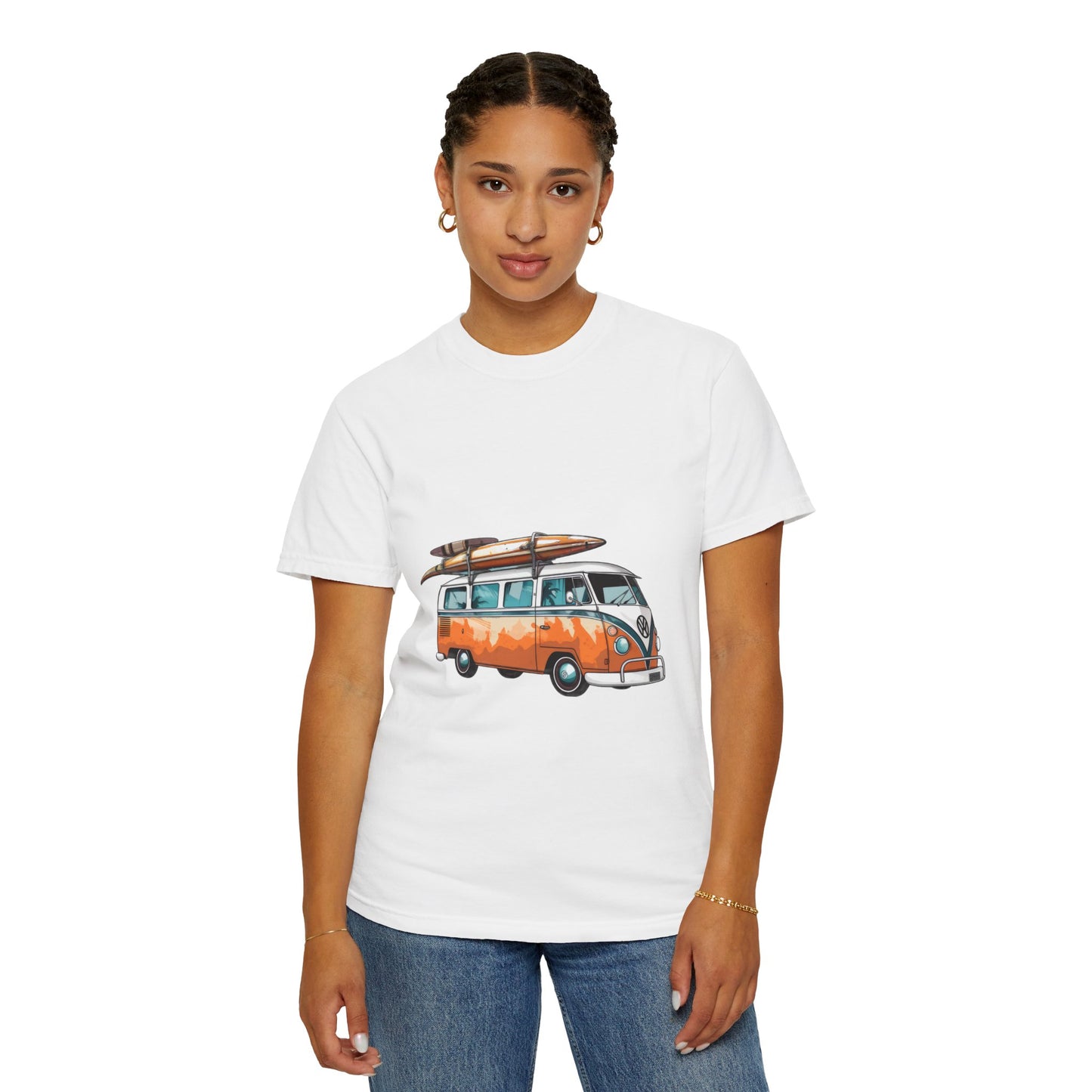 Retro Surf Van: Unisex Garment-Dyed T-shirt