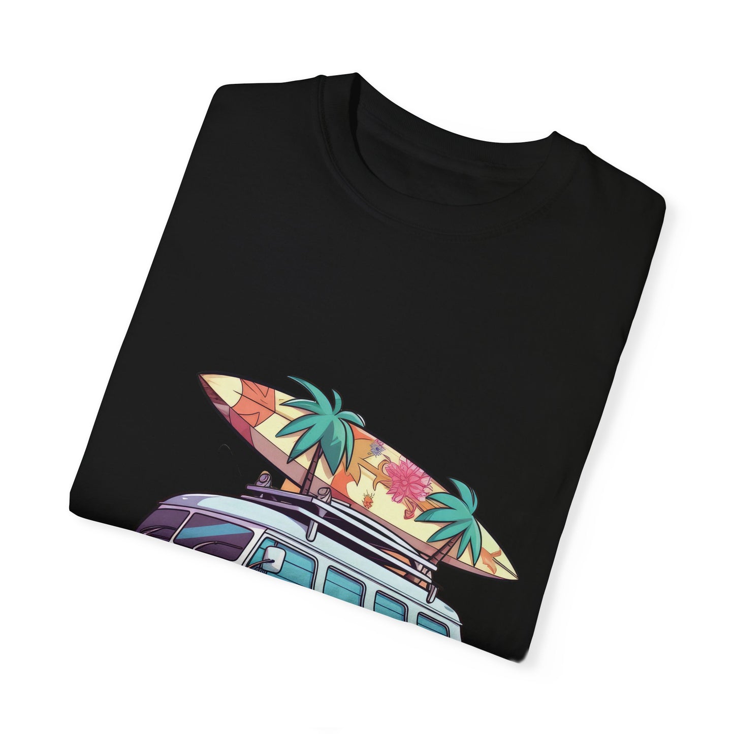 Retro Surf Van: Unisex Garment-Dyed T-shirt