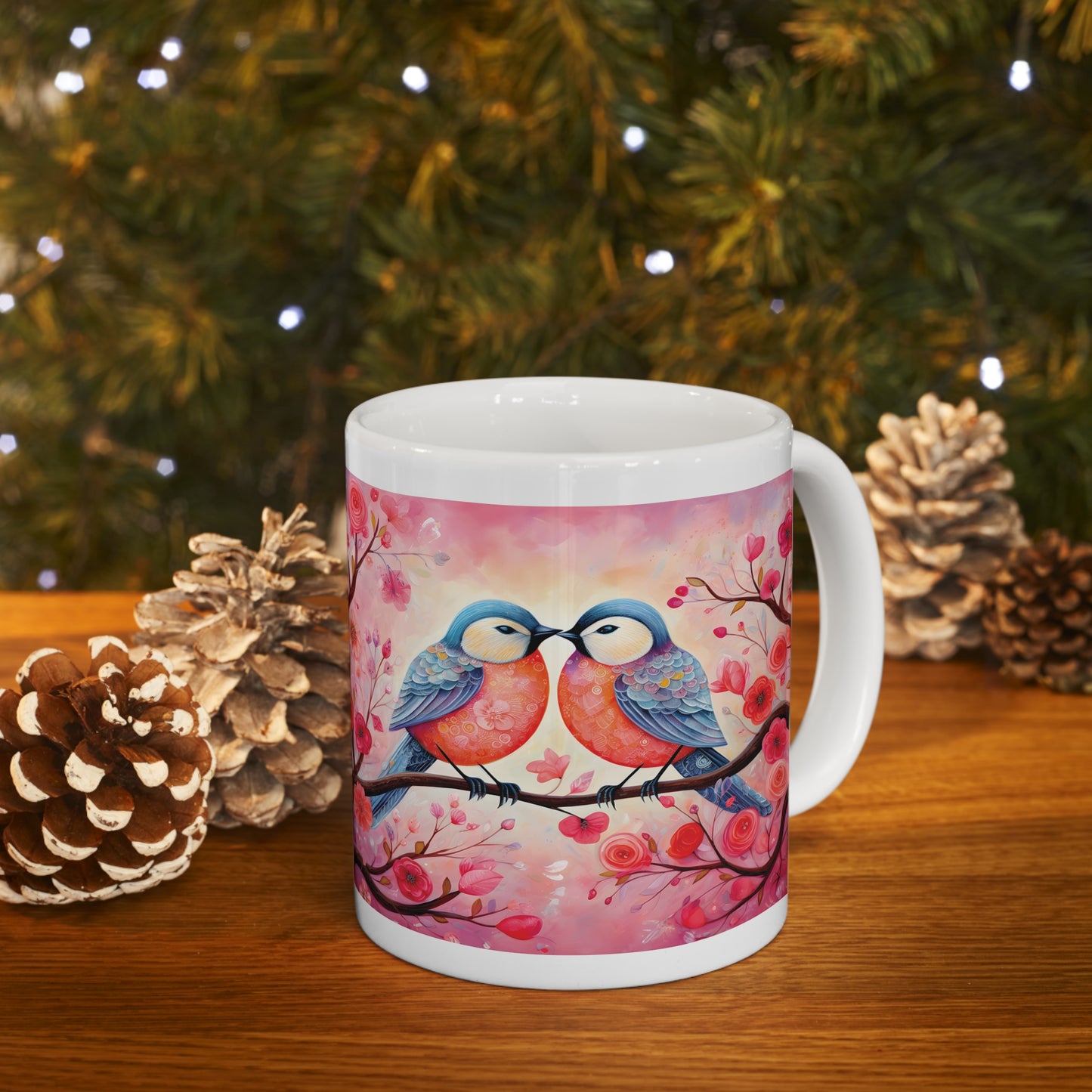 Kissing Bird: Ceramic Mug 11oz