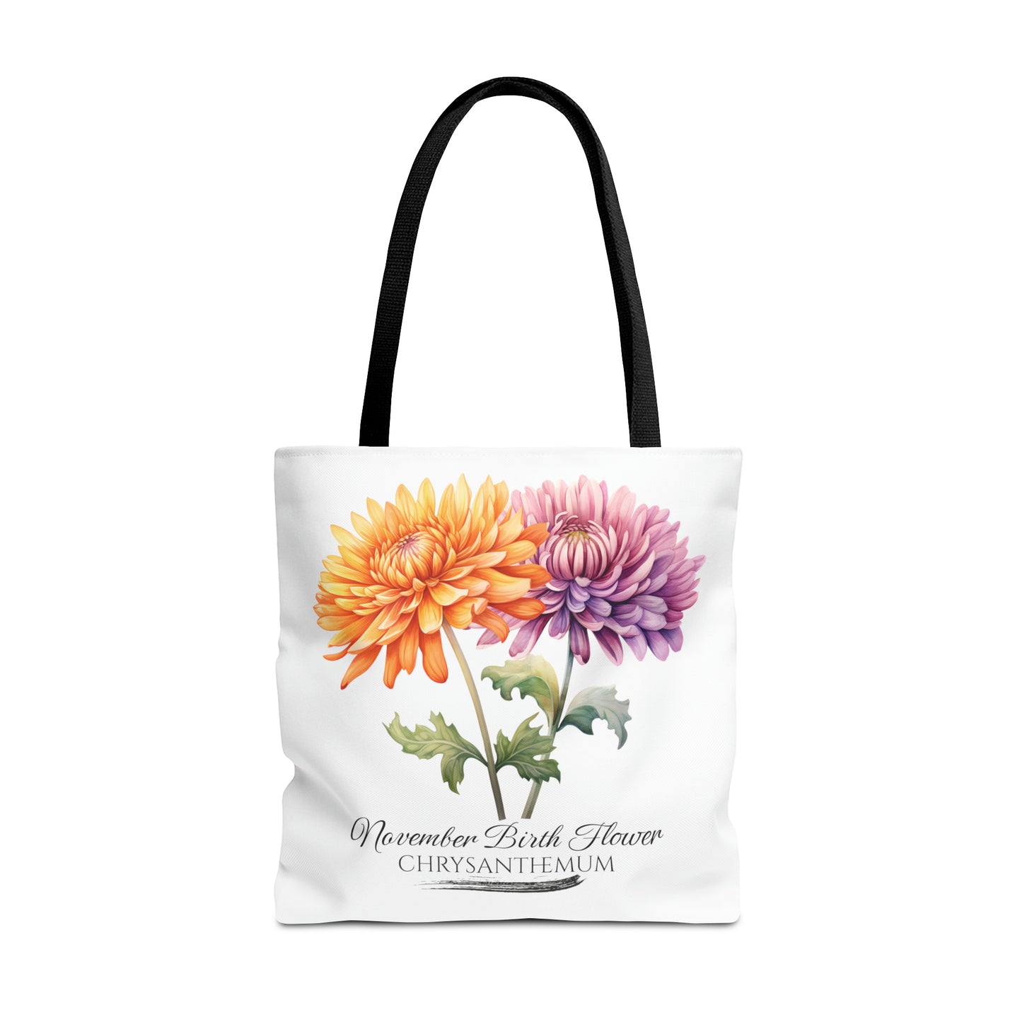 November Birth Flower: Chrysanthemum - Tote Bag (AOP)