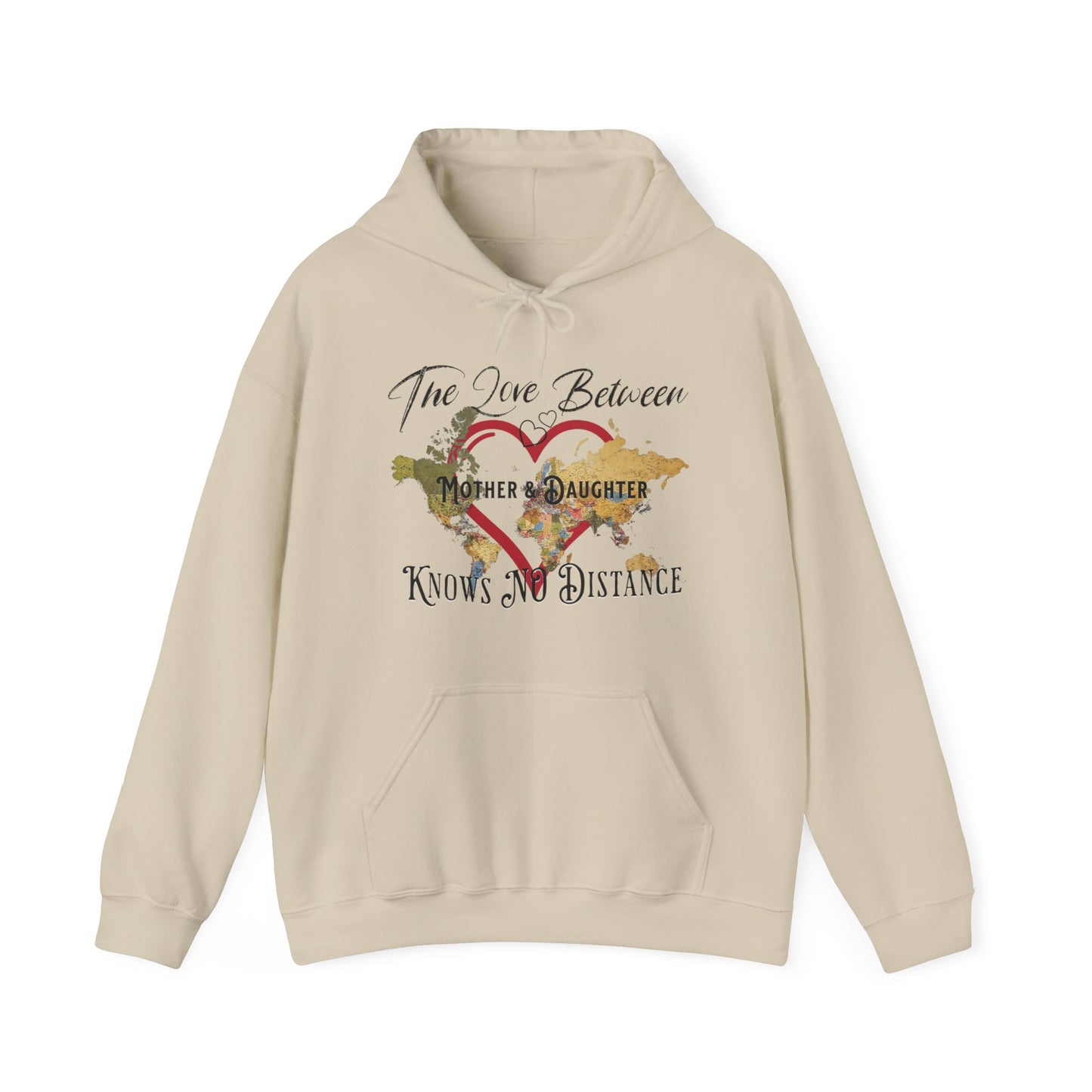 The love between mother and daughter knows no distance - Unisex Heavy Blend™ Hooded Sweatshirt