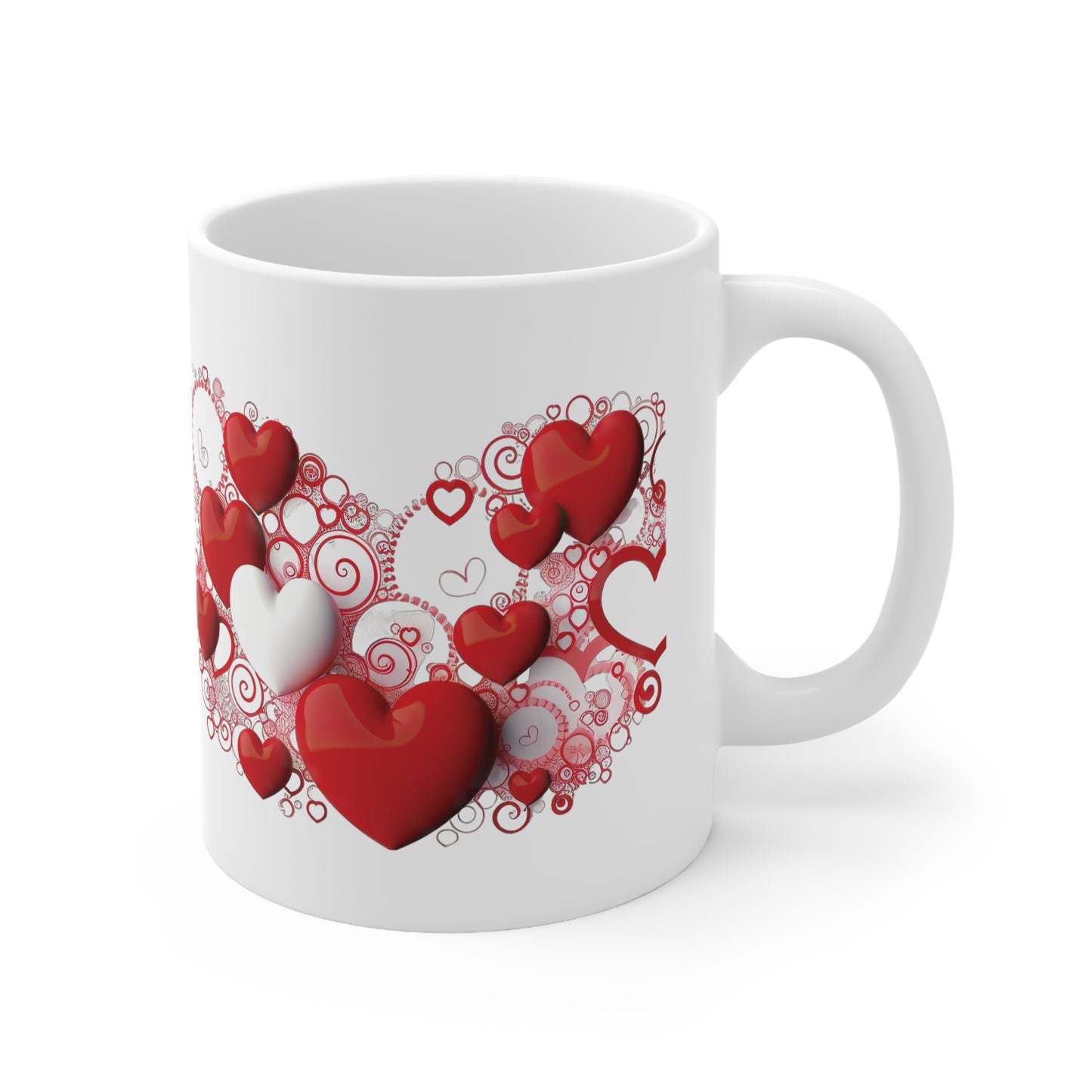 Valentine's Love & Hearts: Ceramic Mug 11oz