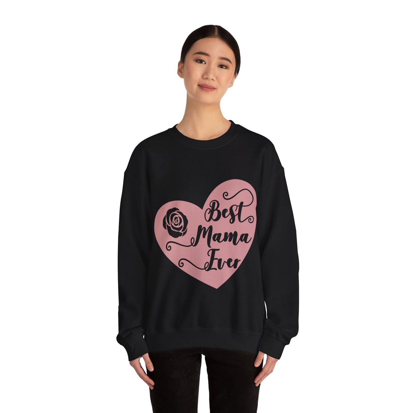 Best Mom Ever Heart - Unisex Heavy Blend™ Crewneck Sweatshirt