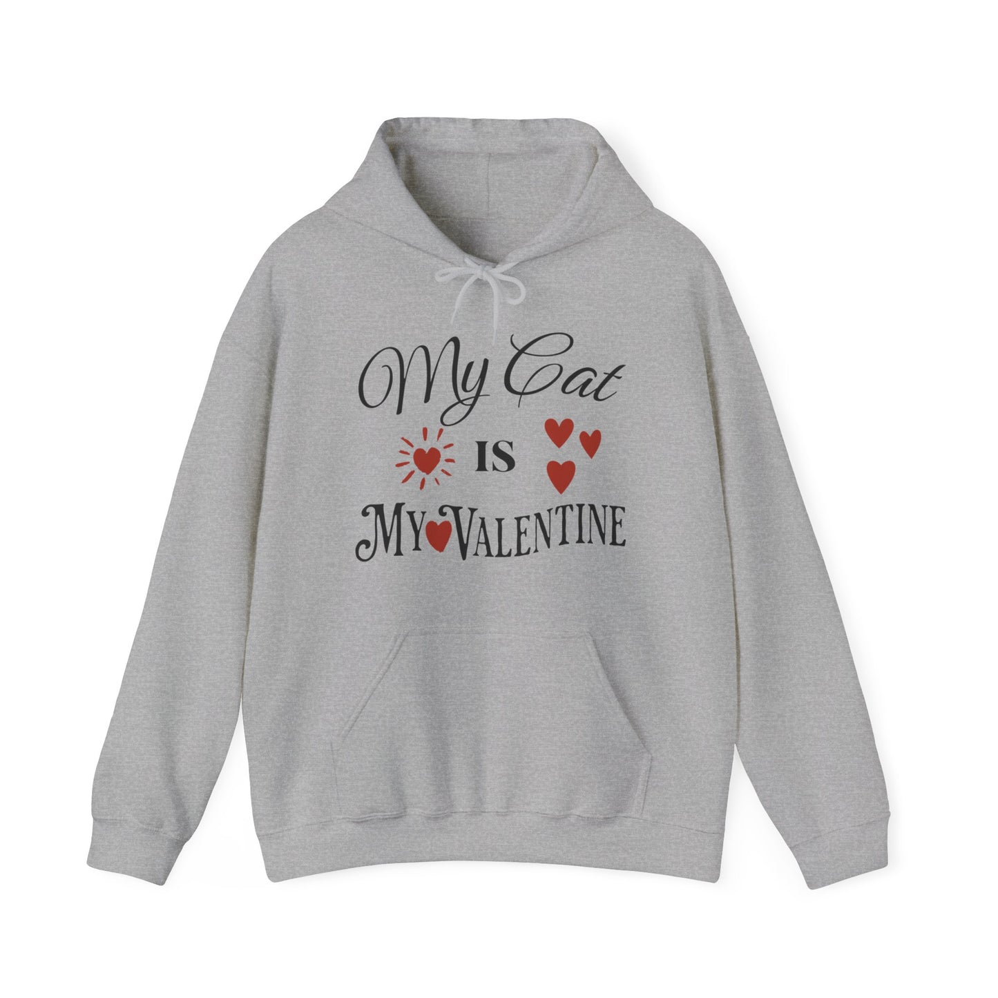 My Cat Is My Valentine - Unisex Heavy Blend™ Hooded Sweatshirt