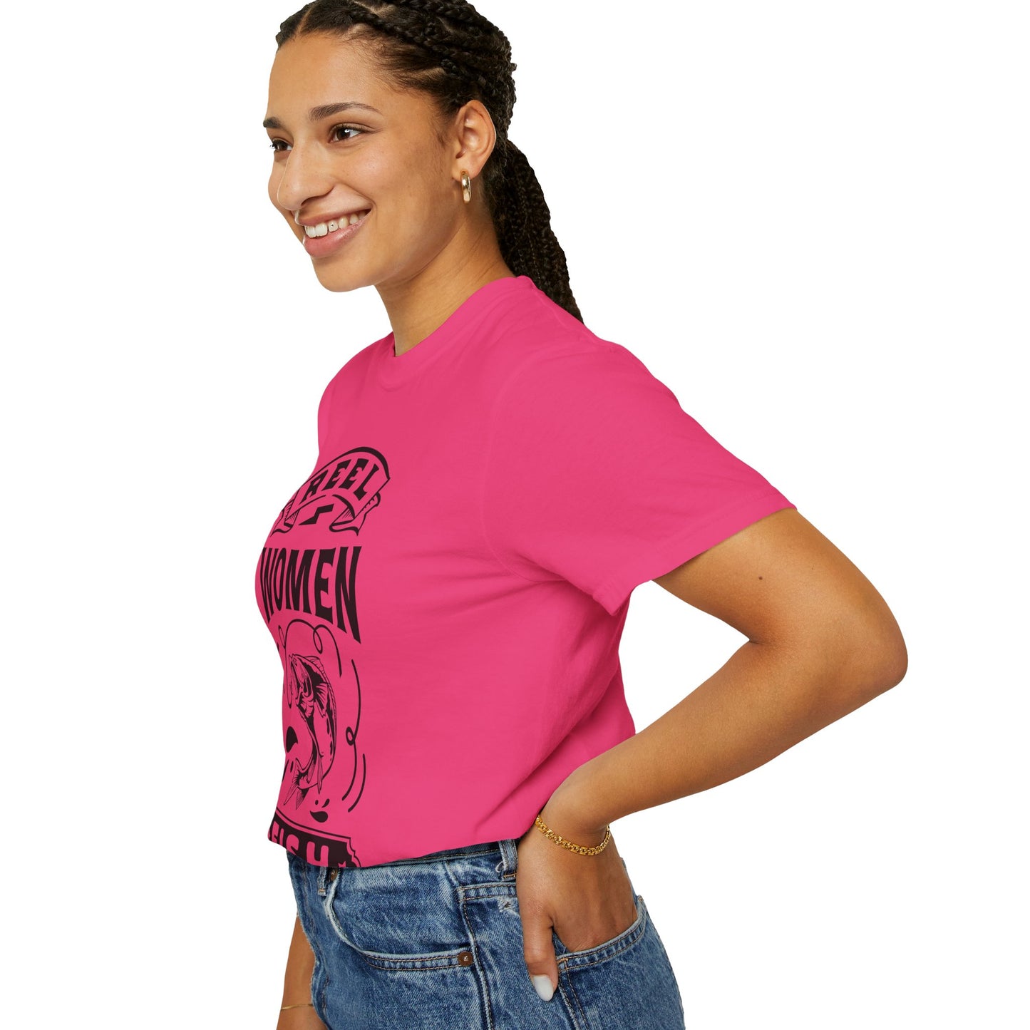 Reel women fish: Unisex Garment-Dyed T-shirt