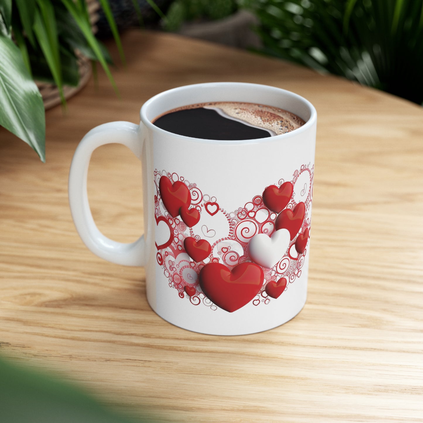 Valentine's Love & Hearts: Ceramic Mug 11oz