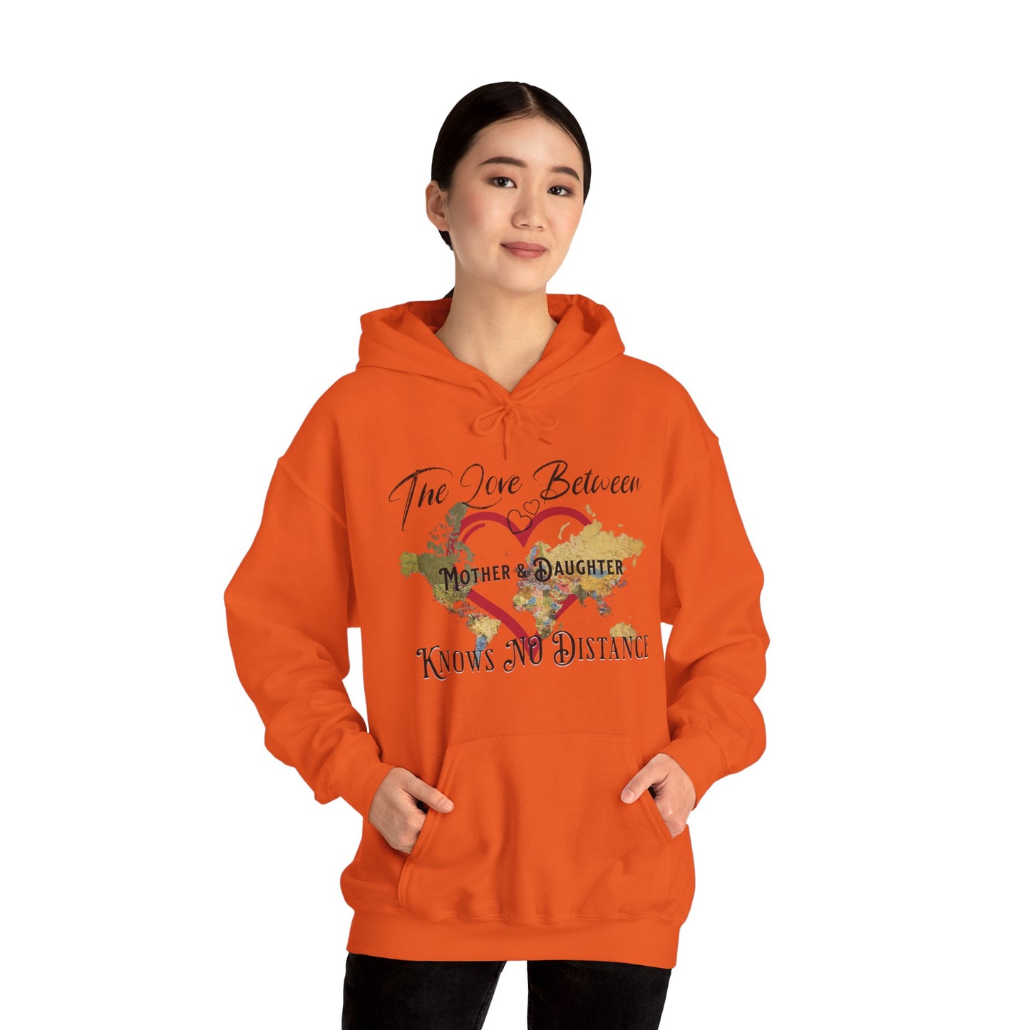 The love between mother and daughter knows no distance - Unisex Heavy Blend™ Hooded Sweatshirt