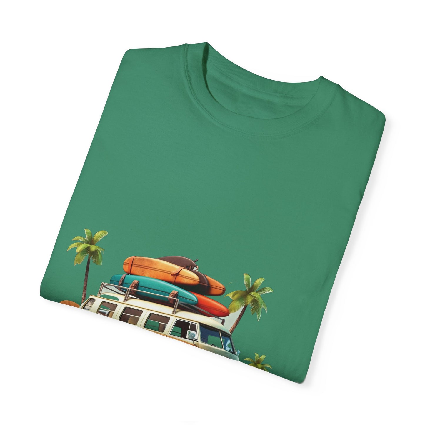 Retro Surf Van: Unisex Garment-Dyed T-shirt