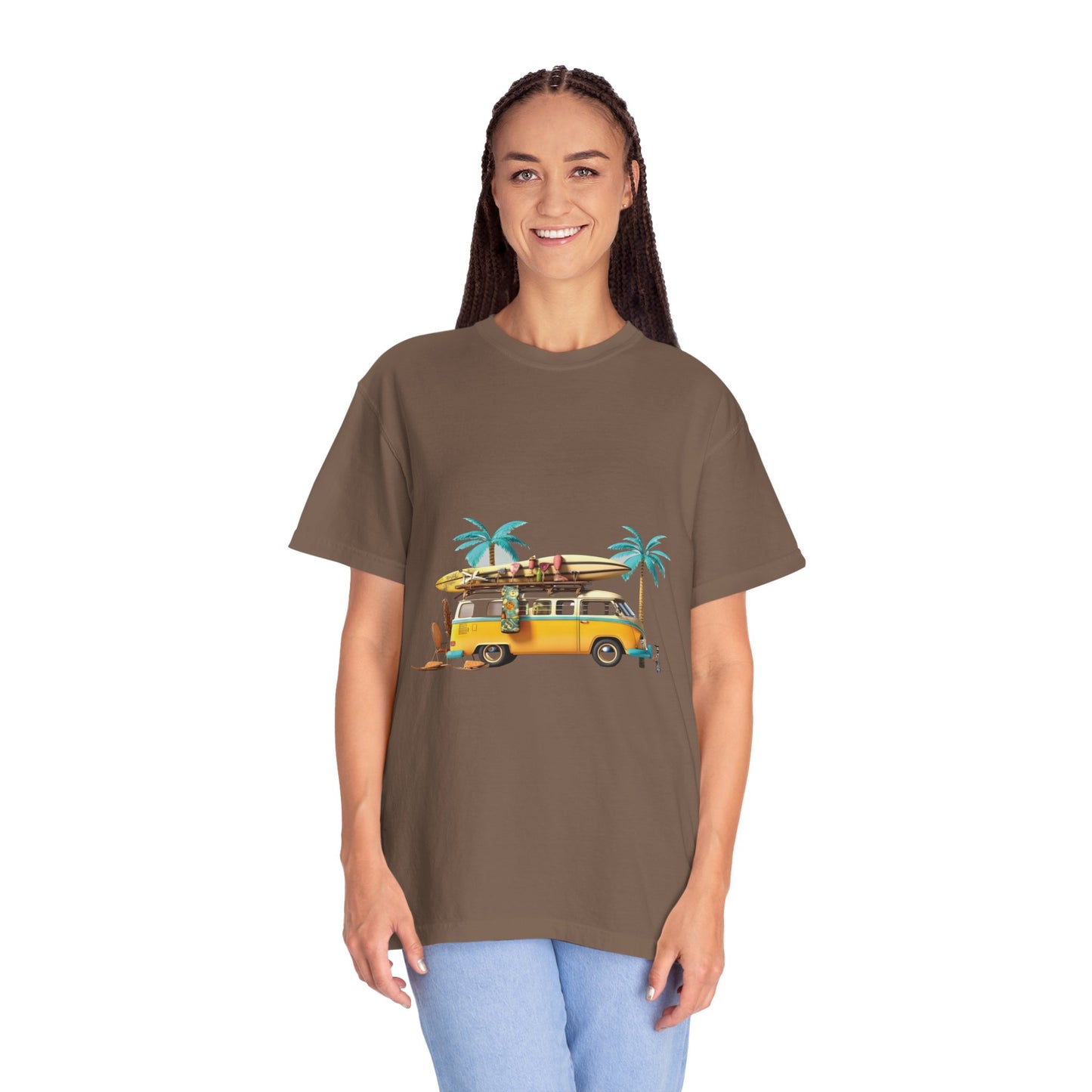 Retro Surf Van: Unisex Garment-Dyed T-shirt