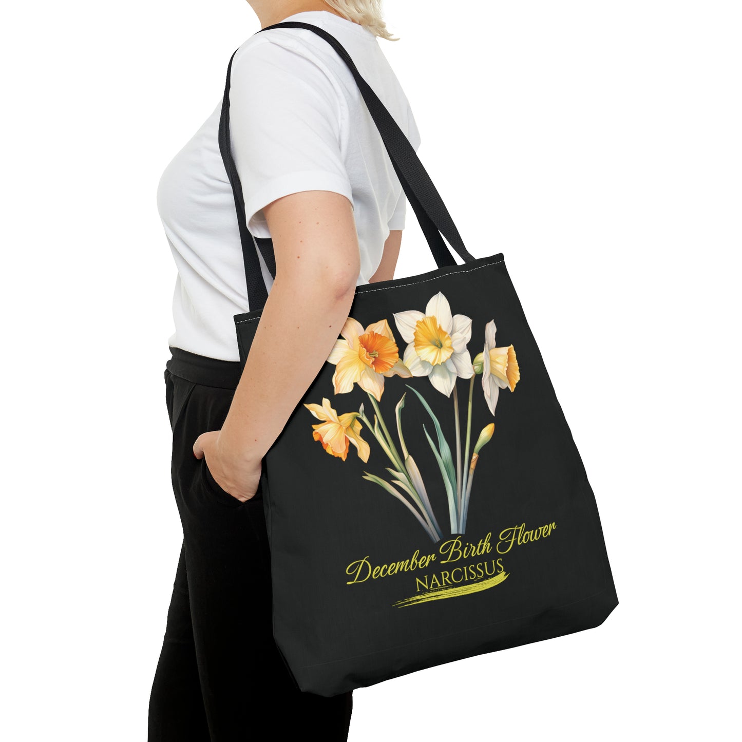 December Birth Flower: Narcissus - Tote Bag (AOP)