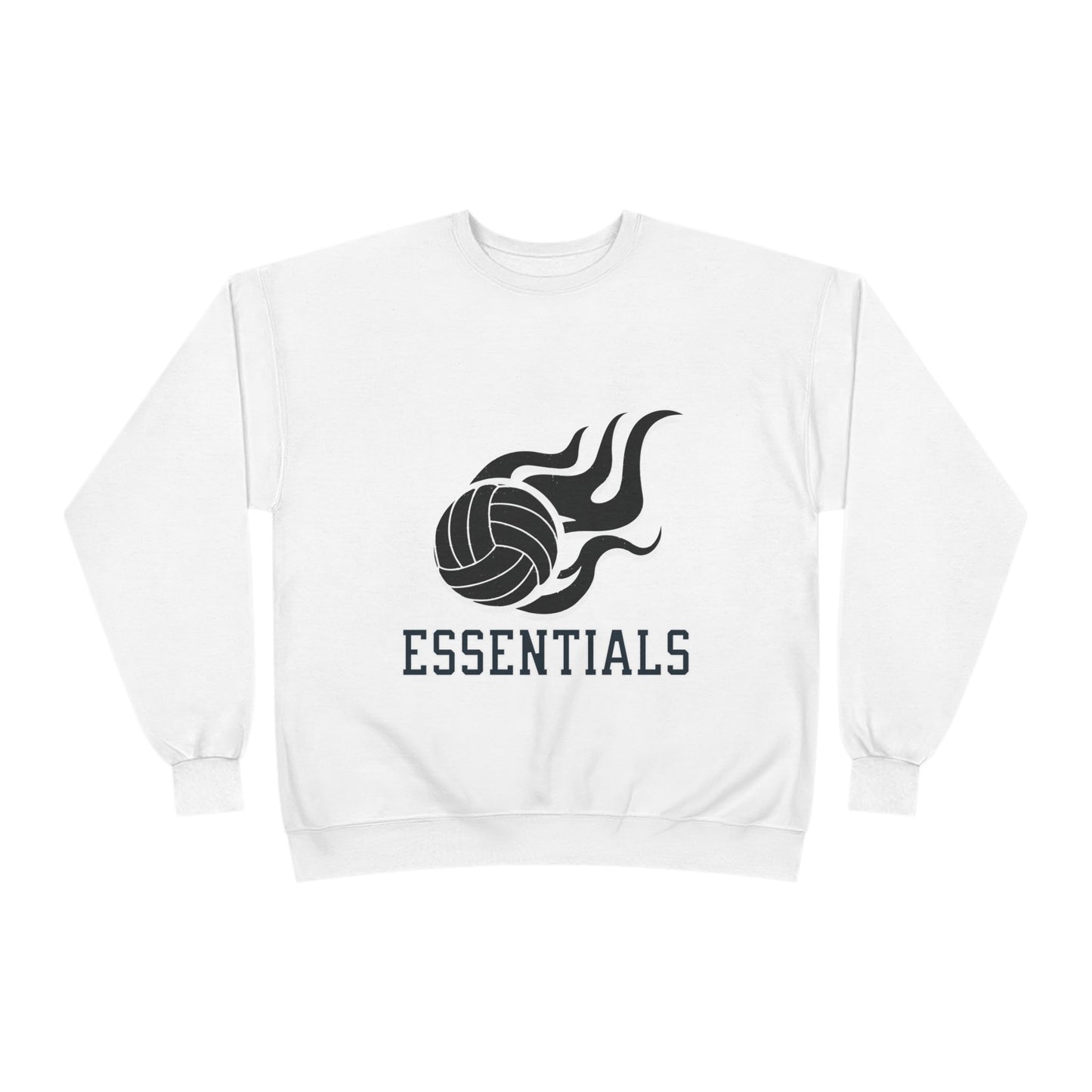Volleyball Essentials Crewneck Sweatshirt - Unisex Eco-Friendly, Sportswear, Athletic Casual, Team Spirit, Gift for Sports Lovers