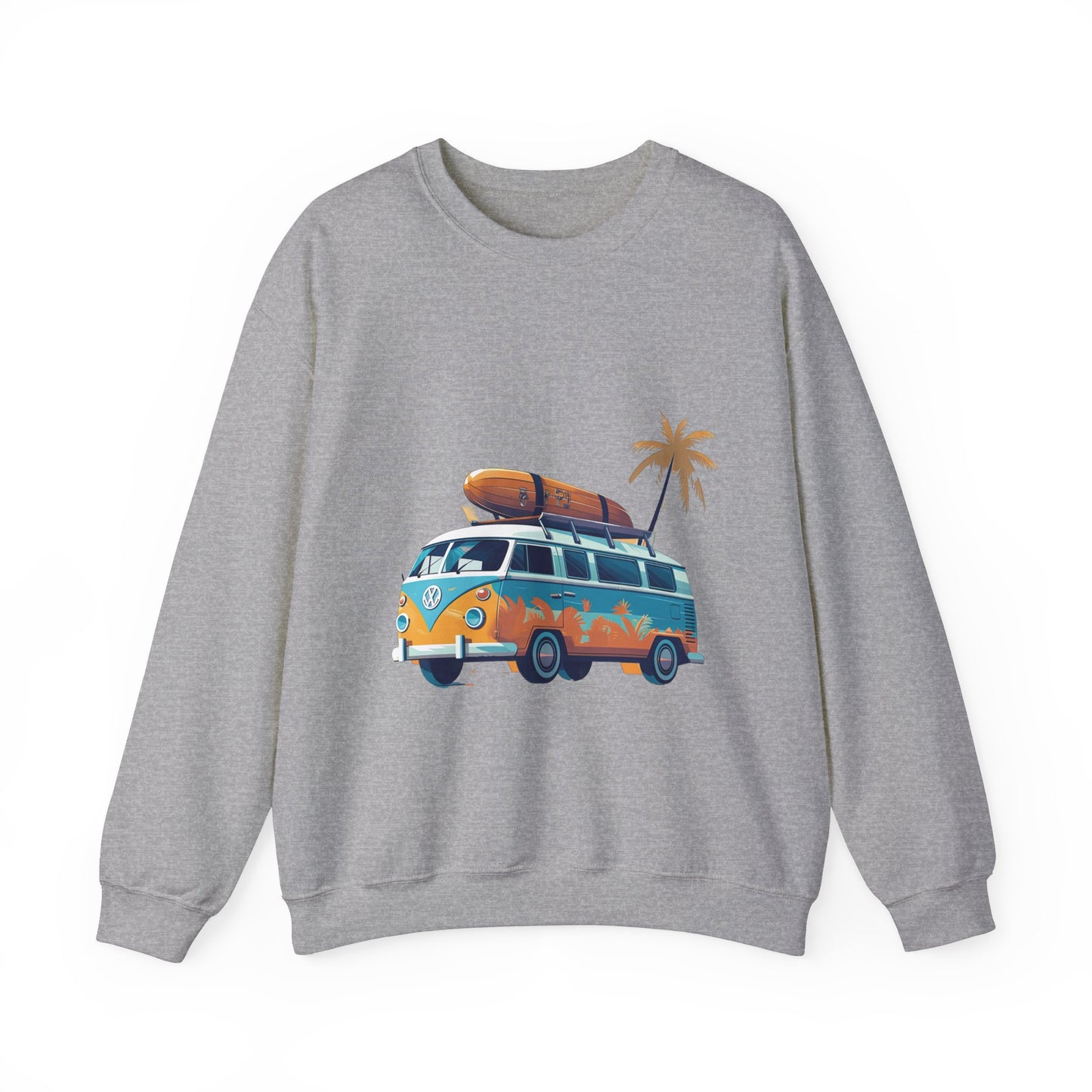 Retro Surf Van - Unisex Heavy Blend™ Crewneck Sweatshirt