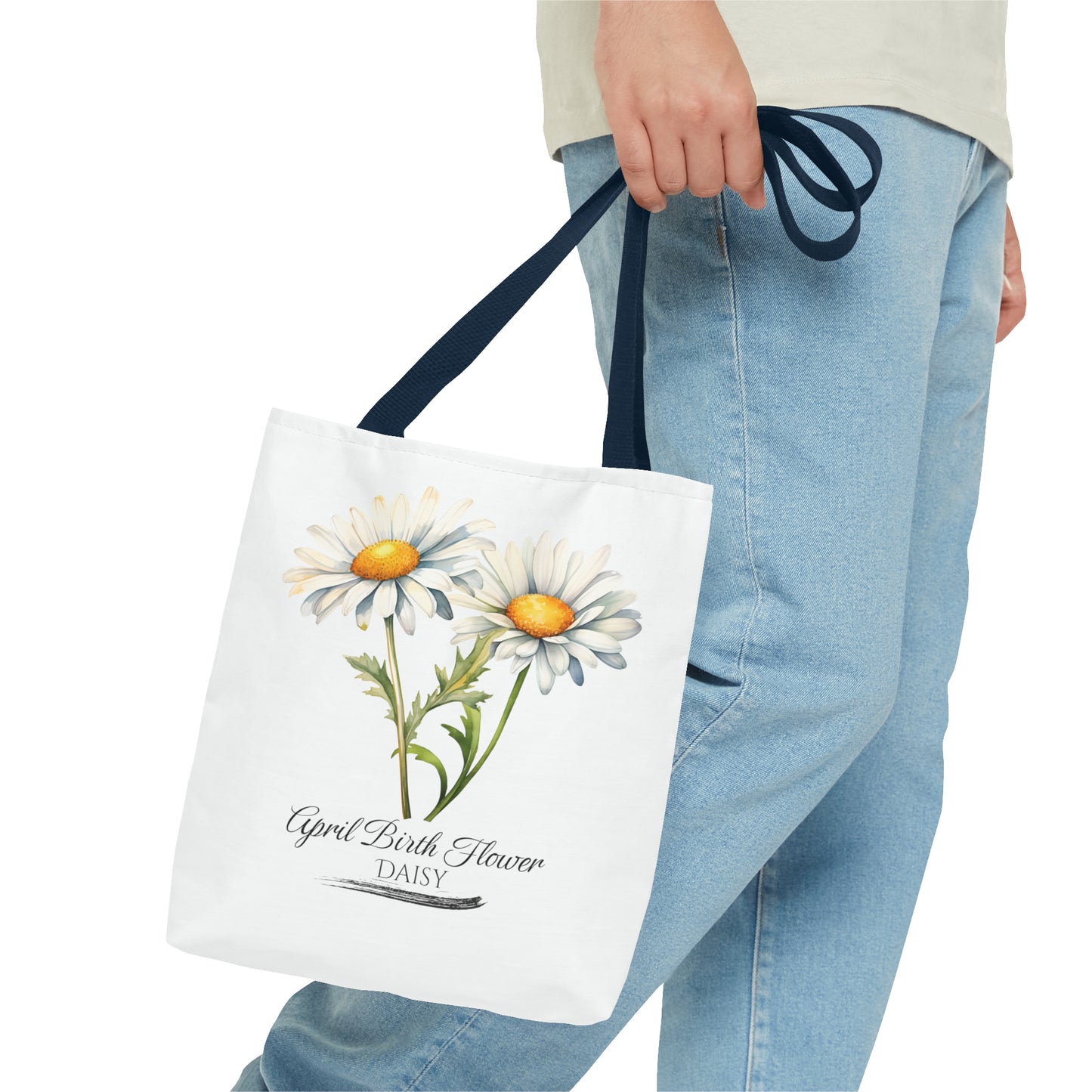 April Birth Flower: Daisy - Tote Bag (AOP)