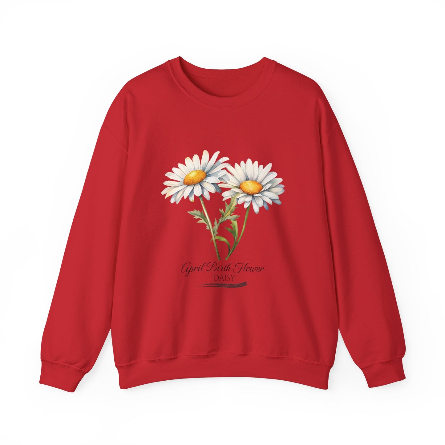 April Birth Flower (Daisy) - Unisex Heavy Blend™ Crewneck Sweatshirt