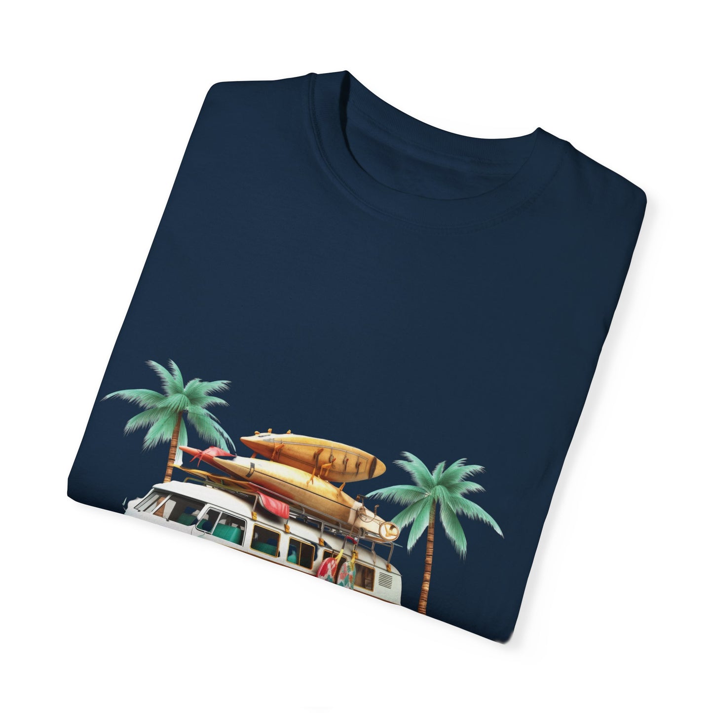 Retro Surf Van: Unisex Garment-Dyed T-shirt