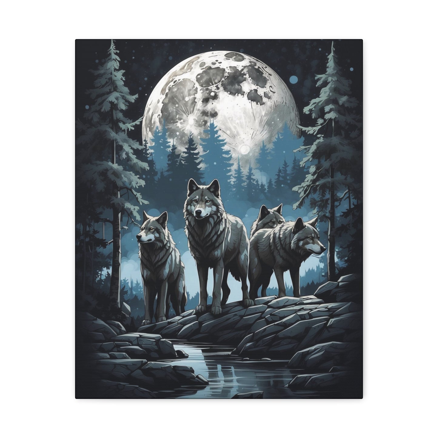 Wolf Pack: Canvas Gallery Wraps