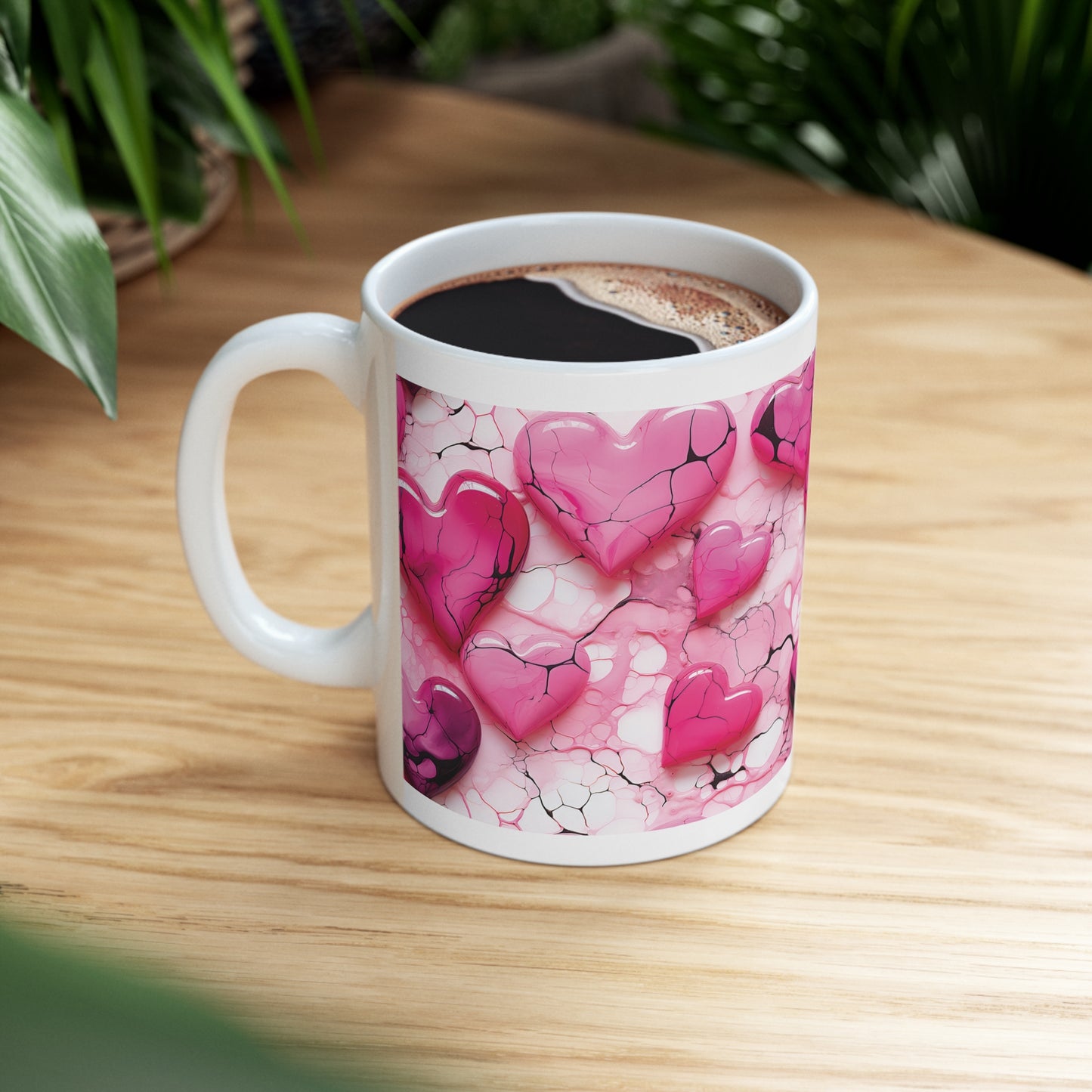 Valentine's Marble Heart: Ceramic Mug 11oz