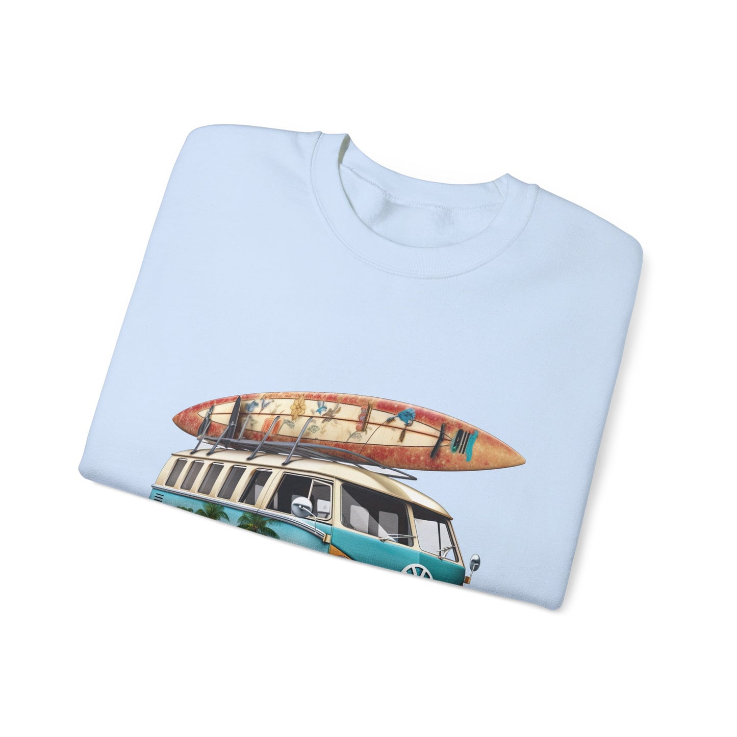 Retro Surf Van - Unisex Heavy Blend™ Crewneck Sweatshirt