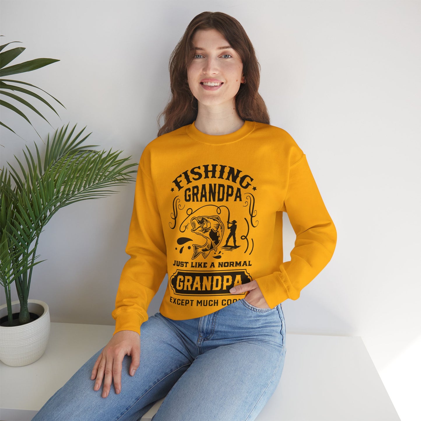 Fishing Grandpa - Unisex Heavy Blend™ Crewneck Sweatshirt