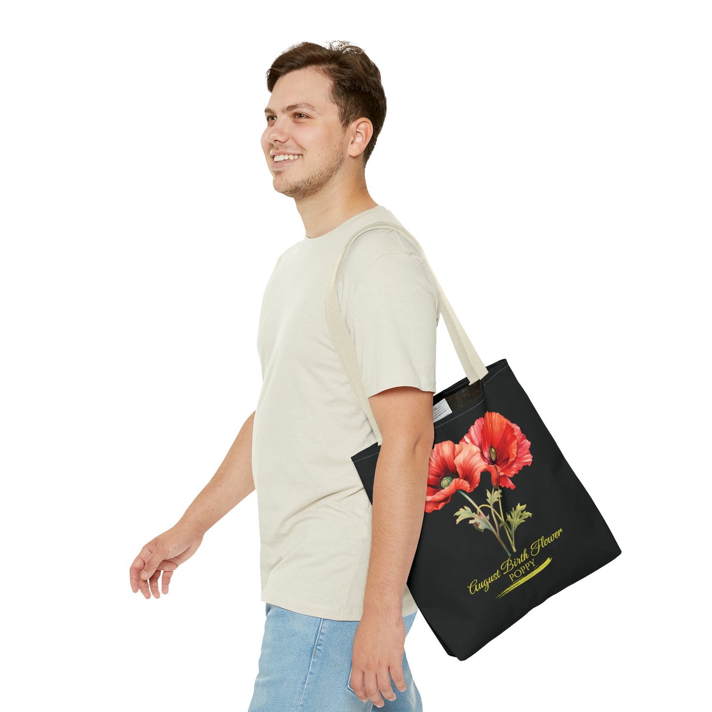 August Birth Flower: Poppy - Tote Bag (AOP)