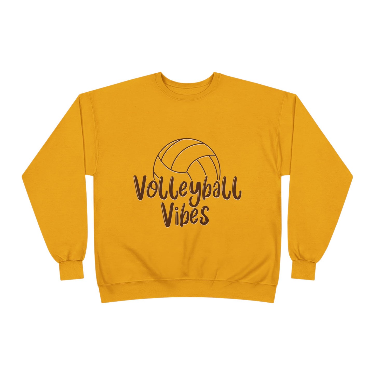 Unisex Volleyball Vibes Crewneck Sweatshirt, Trendy Sports Apparel, Cozy Gift for Athletes, Volleyball Lover's Gear, Eco-Friendly Fashion