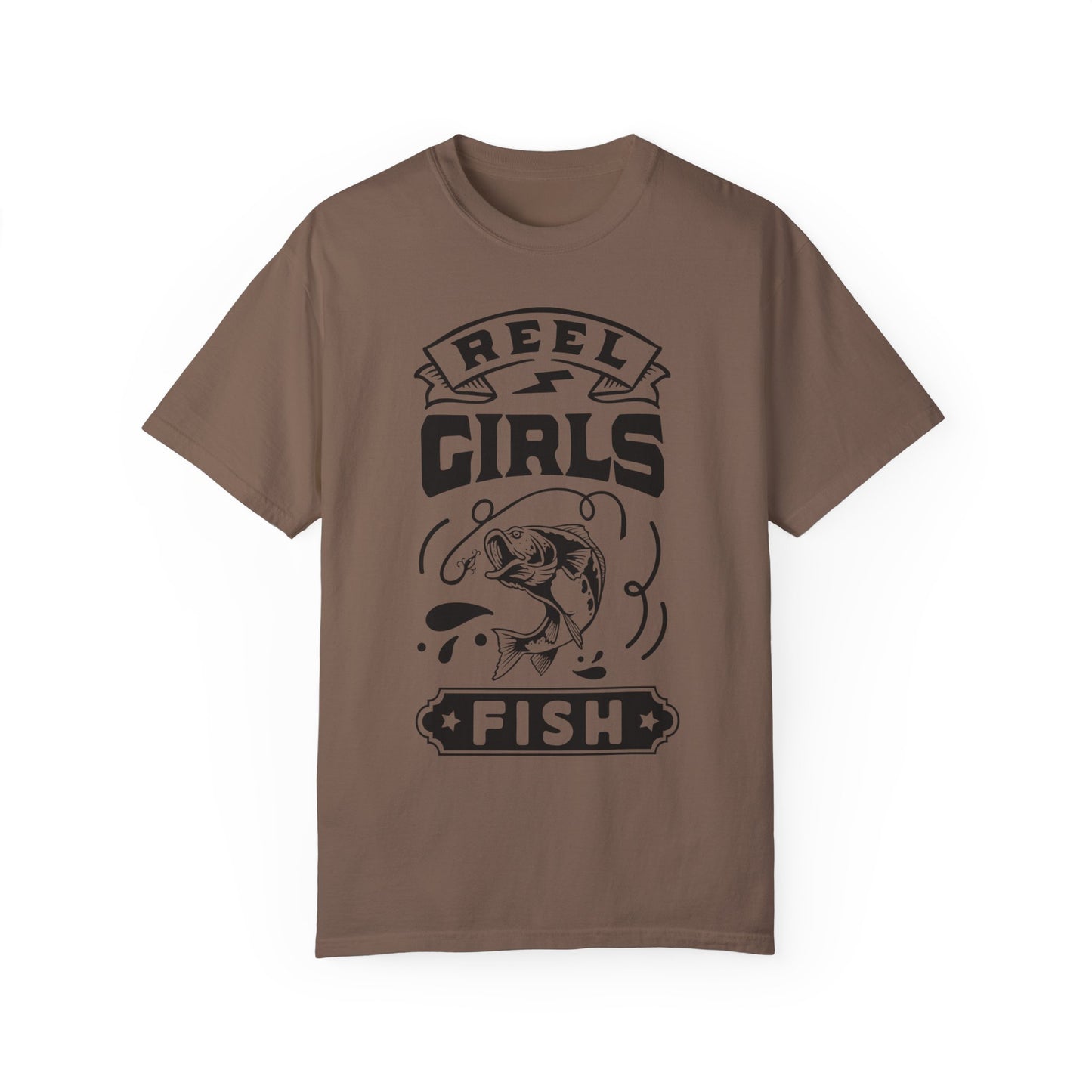 Reel girls fish: Unisex Garment-Dyed T-shirt