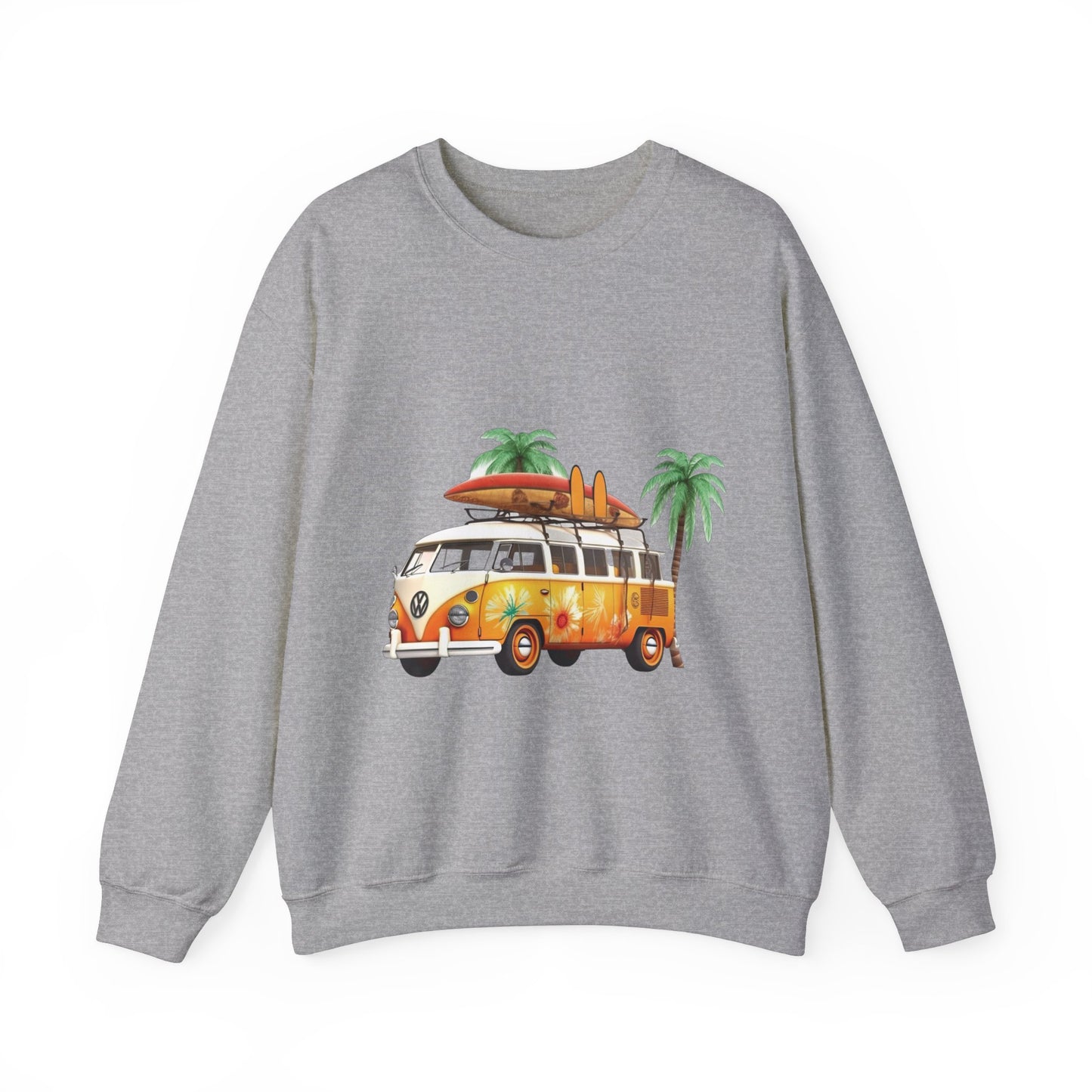 Retro Surf Van - Unisex Heavy Blend™ Crewneck Sweatshirt