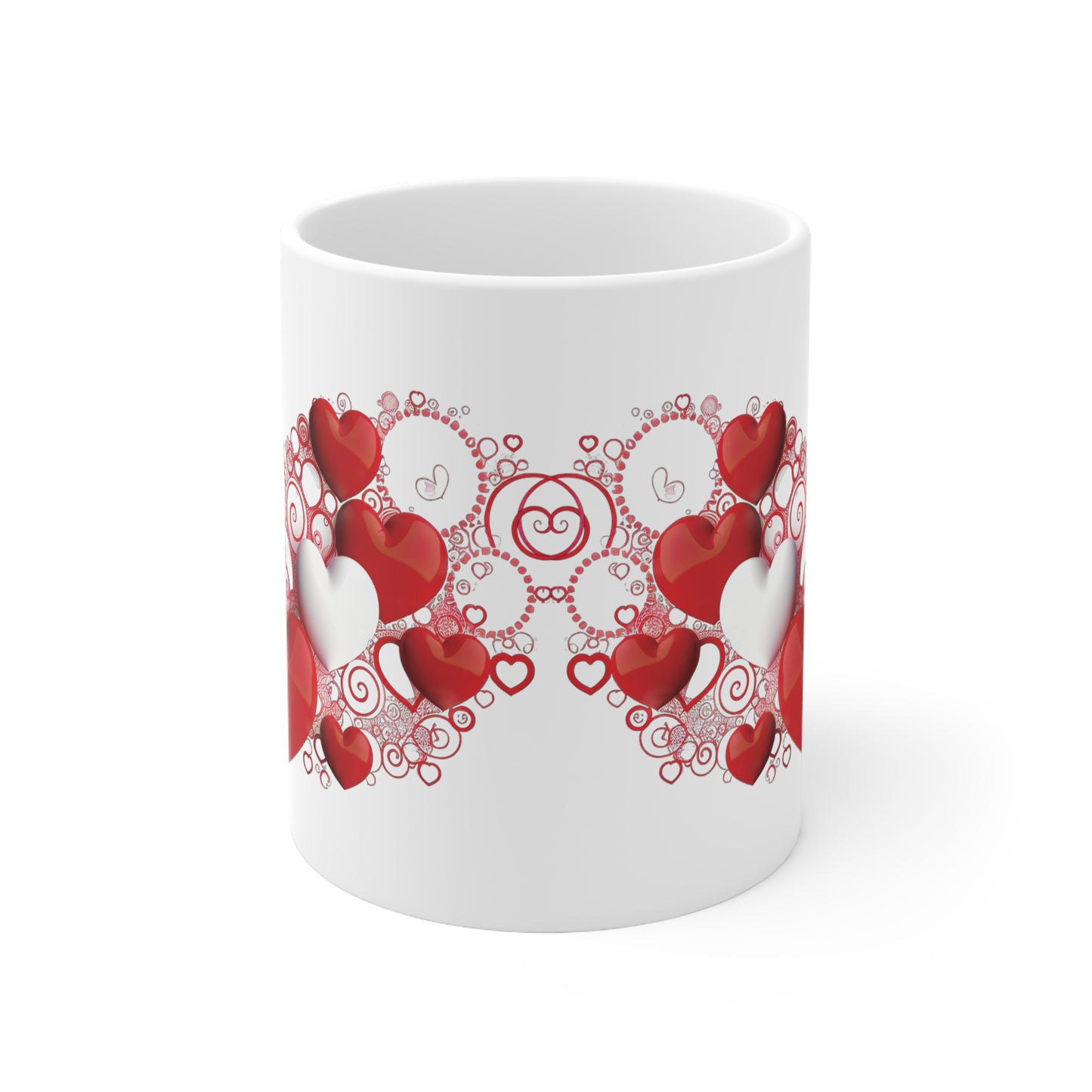 Valentine's Love & Hearts: Ceramic Mug 11oz