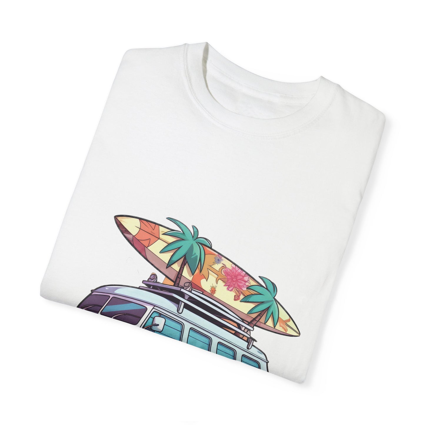 Retro Surf Van: Unisex Garment-Dyed T-shirt