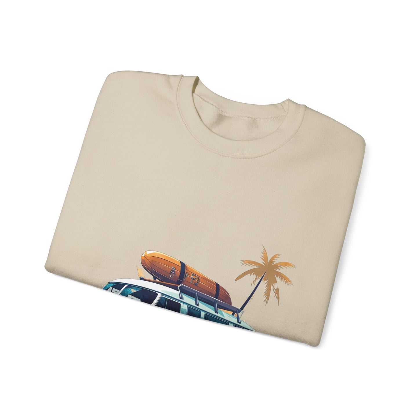 Retro Surf Van - Unisex Heavy Blend™ Crewneck Sweatshirt