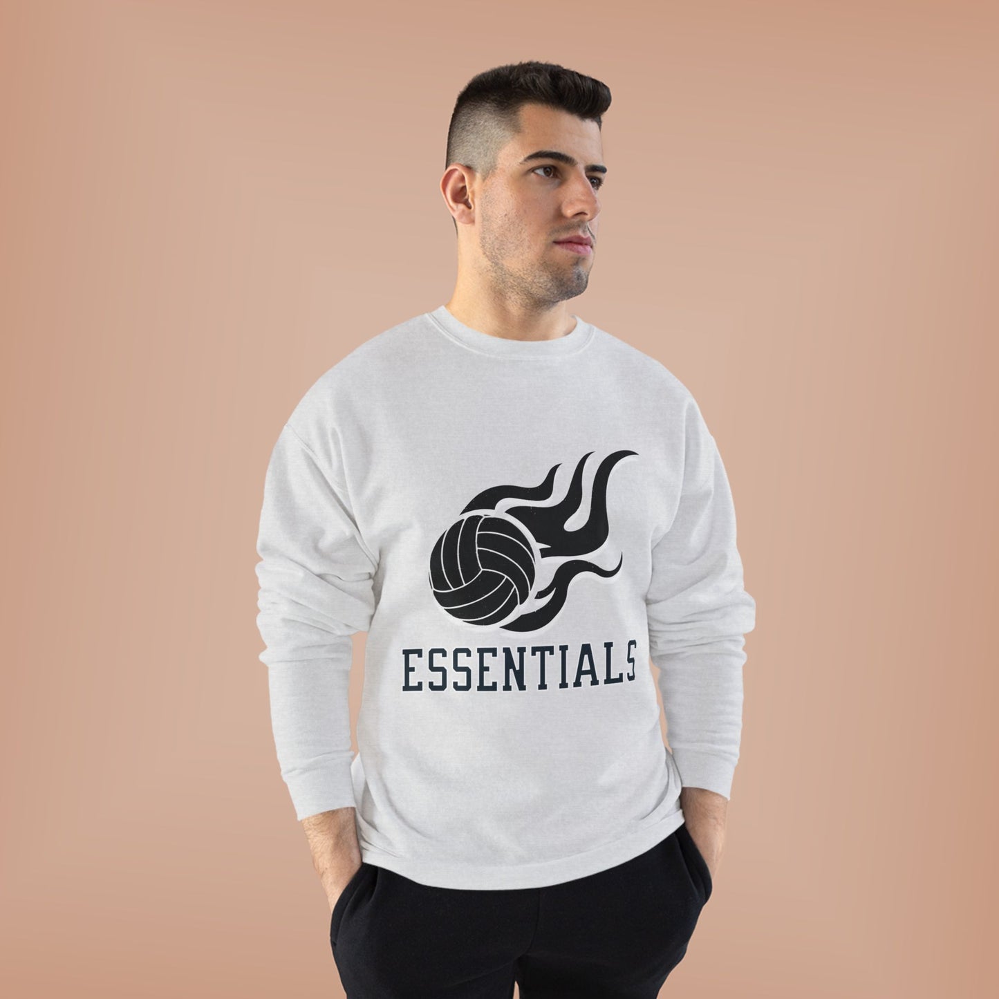 Volleyball Essentials Crewneck Sweatshirt - Unisex Eco-Friendly, Sportswear, Athletic Casual, Team Spirit, Gift for Sports Lovers